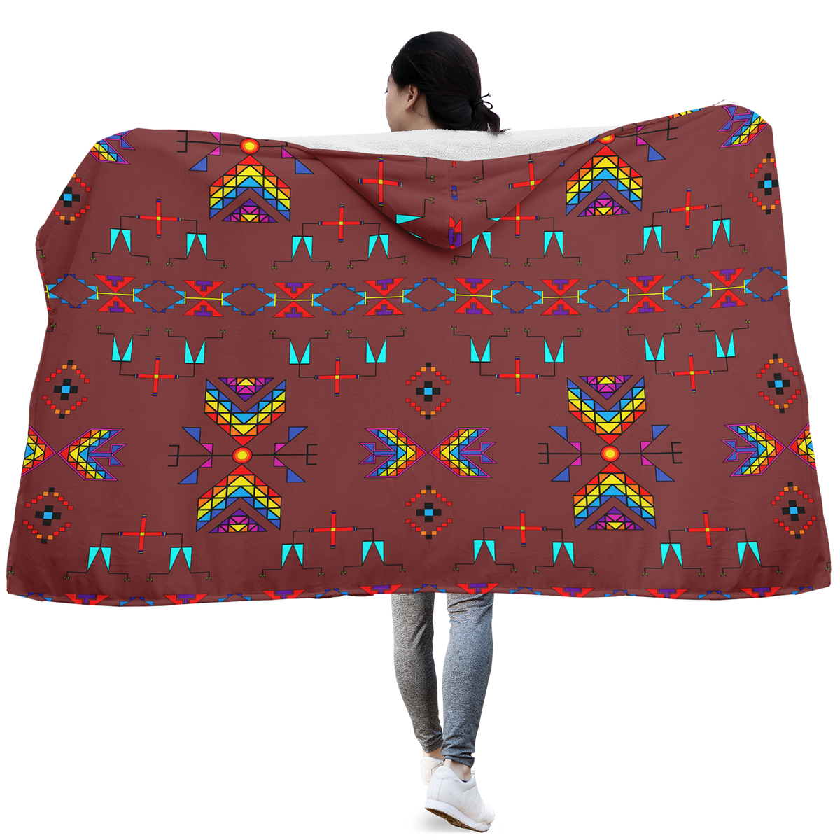 Rainy Chief Rainbow Earth Clay Hooded Blanket