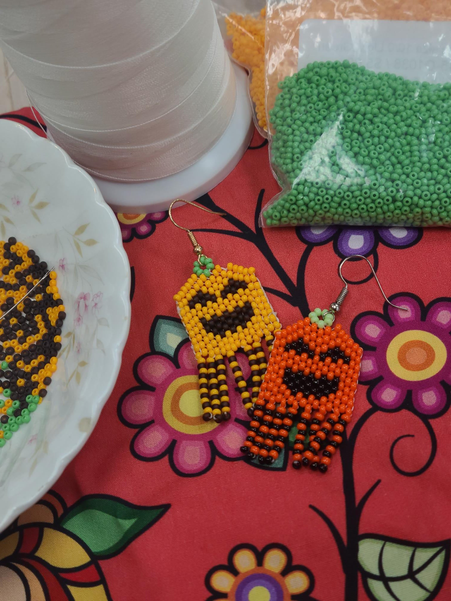 Peyote Stitch Pumpkin Earring Level 1 Class