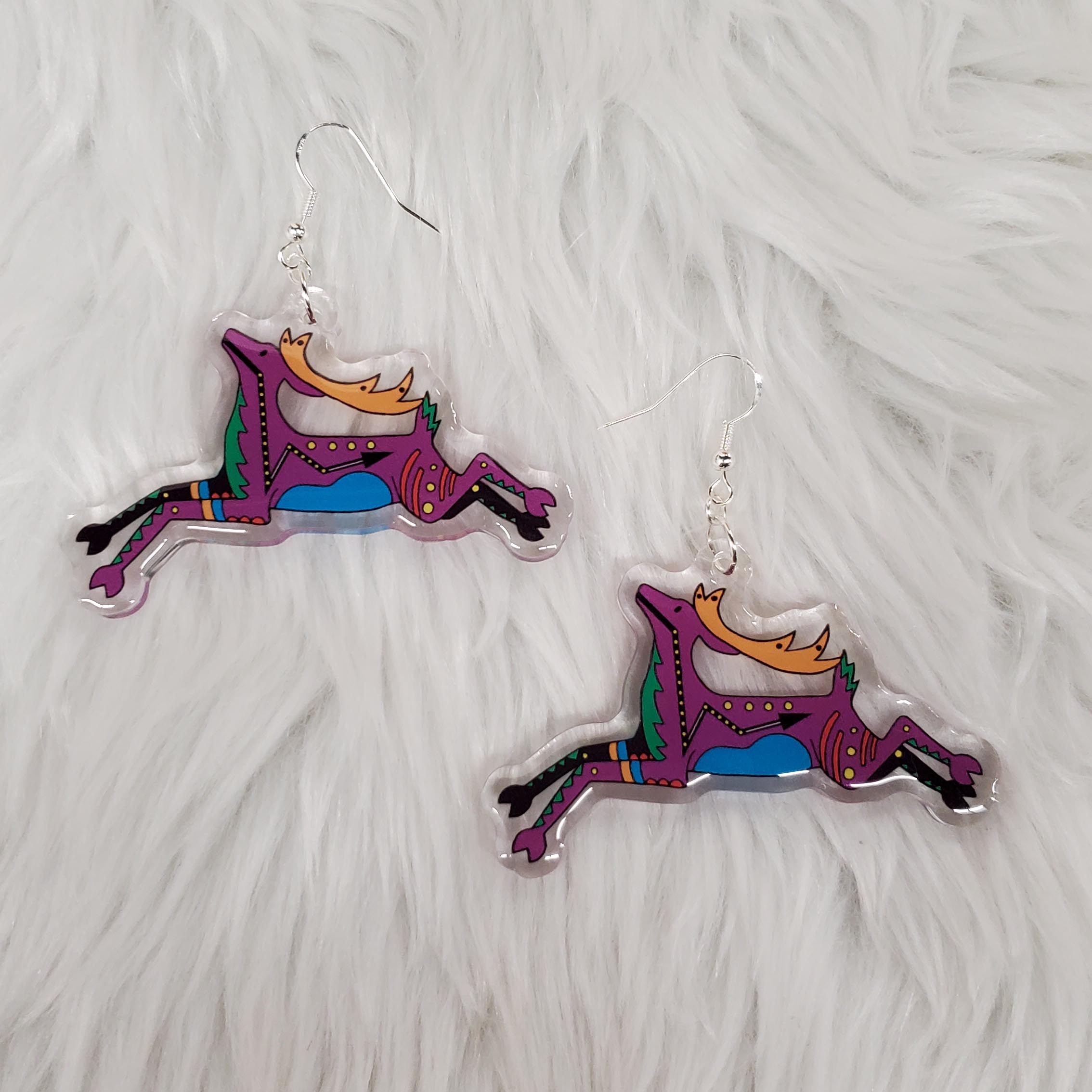 Ledger Deer Earrings