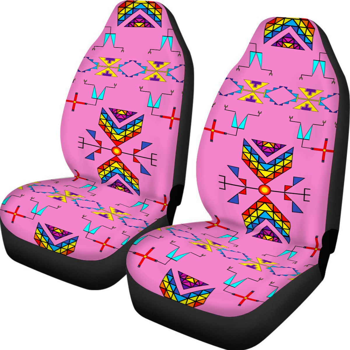 Rainy Chief Rainbow Blush Universal Car Seat Cover With Thickened Back