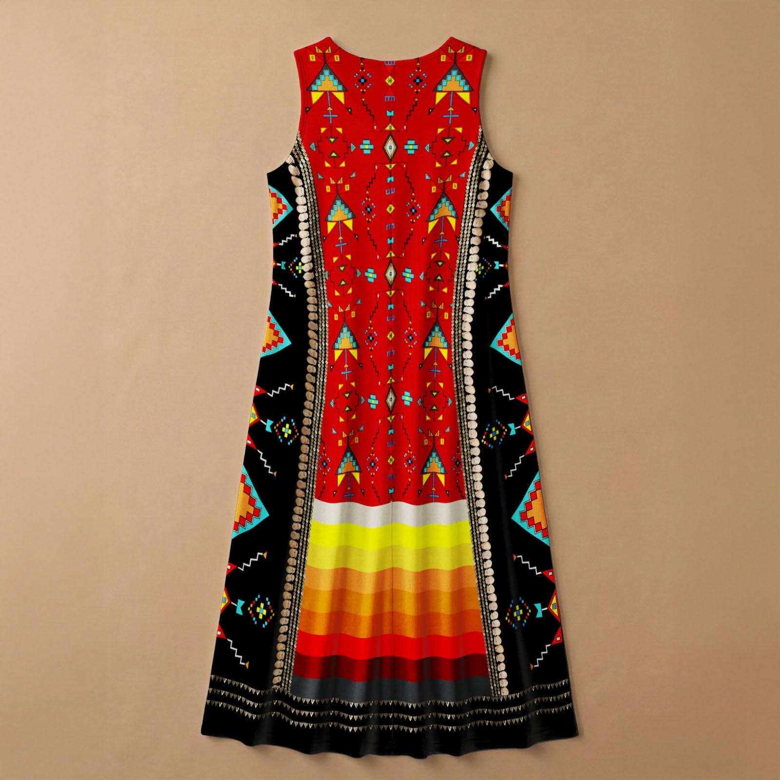 Sentinel of the Plains Red 1 Long Dress - Beary Soup