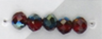 6mm Rondelle Glass Bead - Crystal Spring