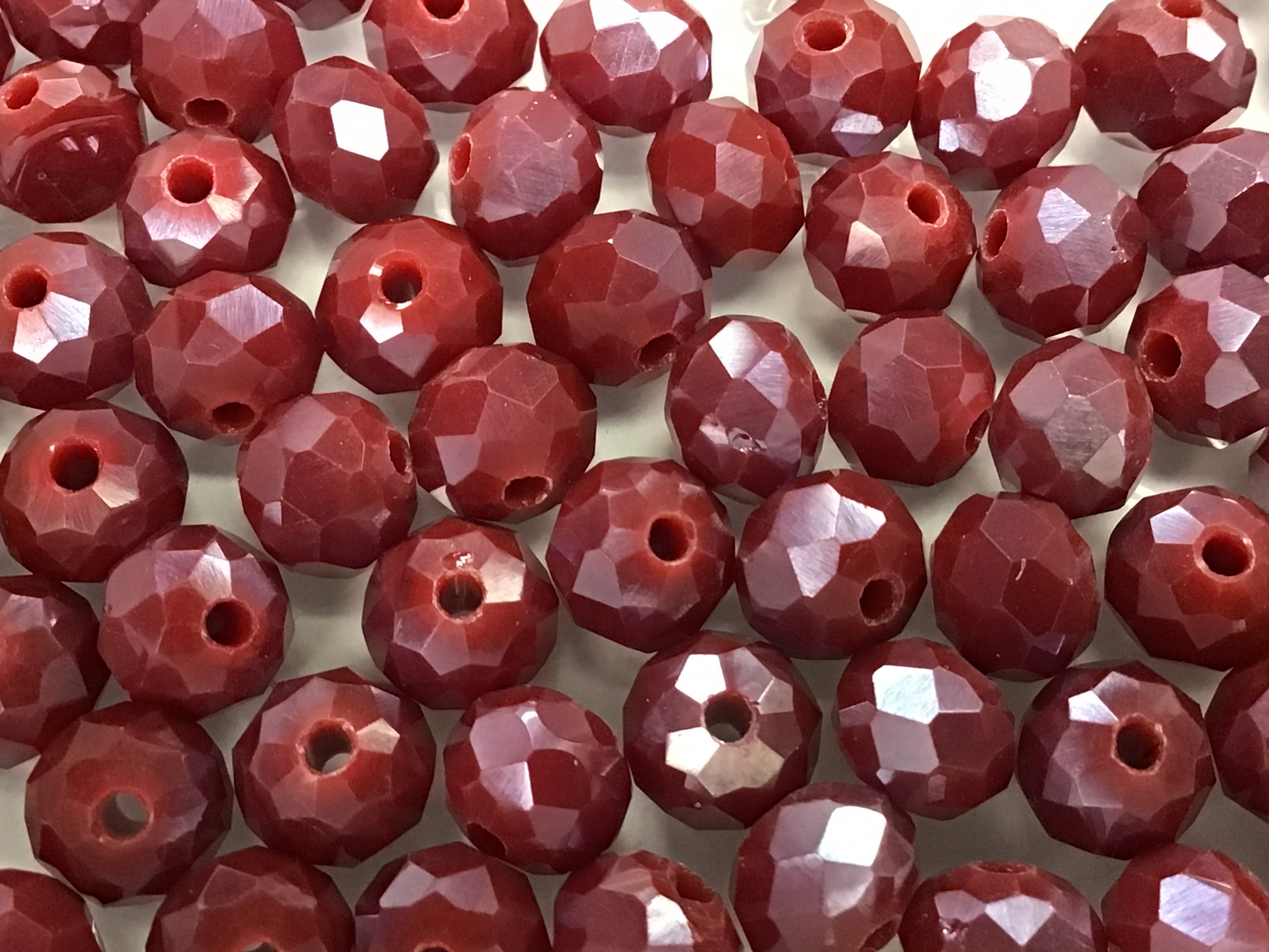 6mm Rondelle Glass Bead - Crystal Mango