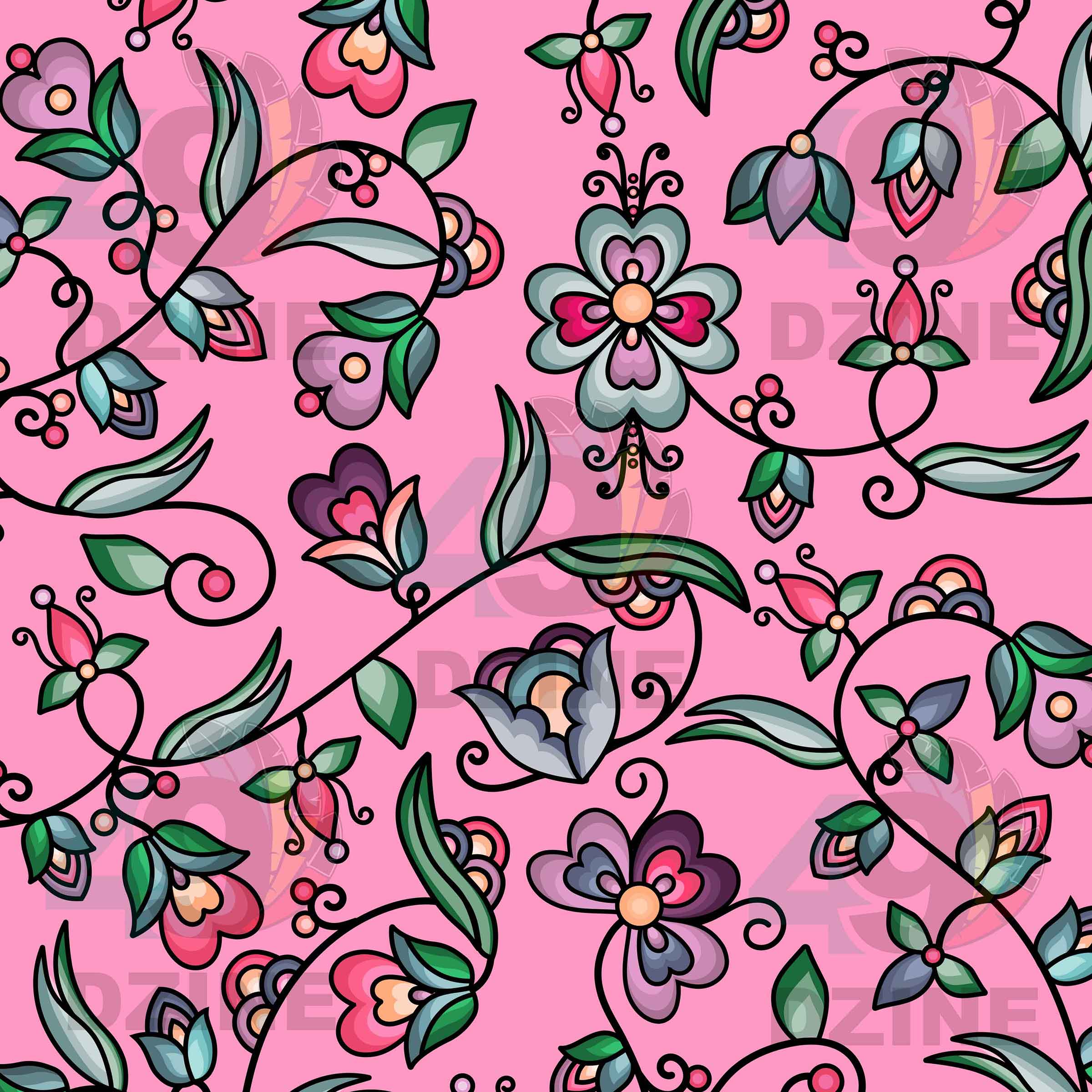 Amber Evening Garland Pink Cotton Poplin