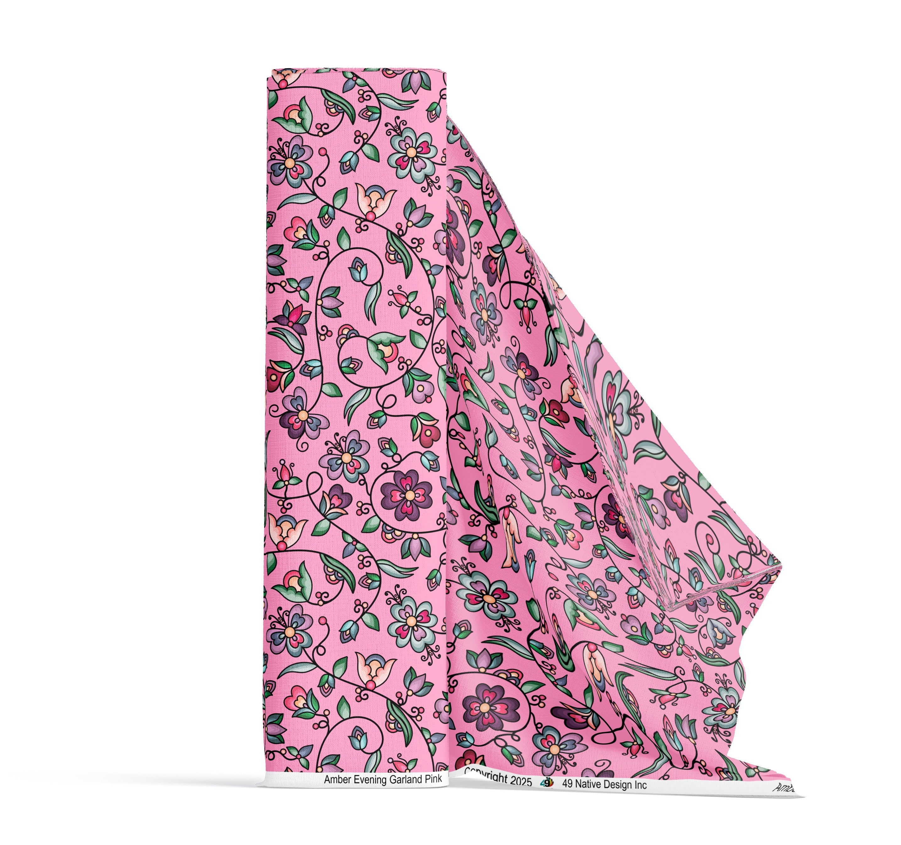 Amber Evening Garland Pink Cotton Poplin