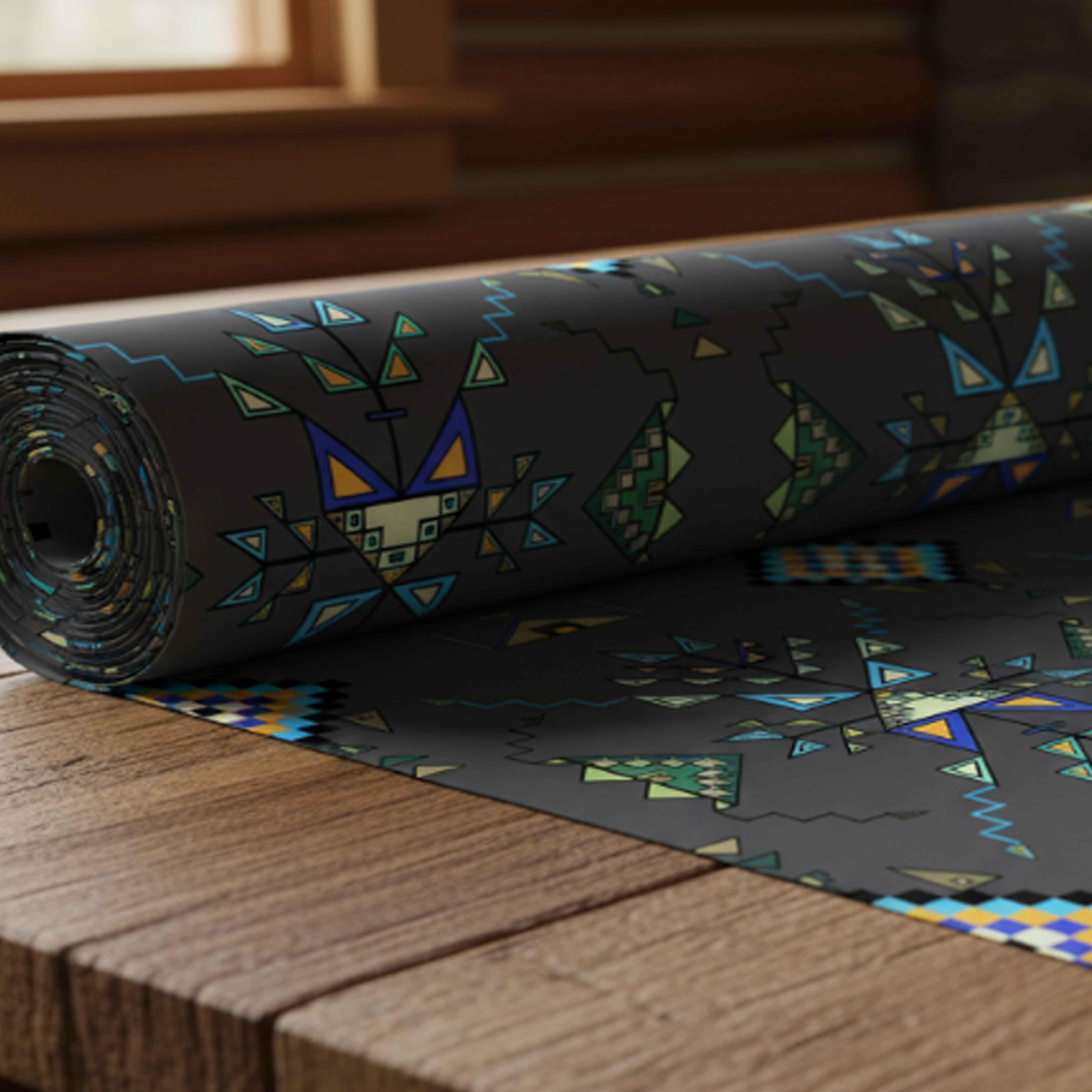 Bear Shield Gray Cotton Poplin