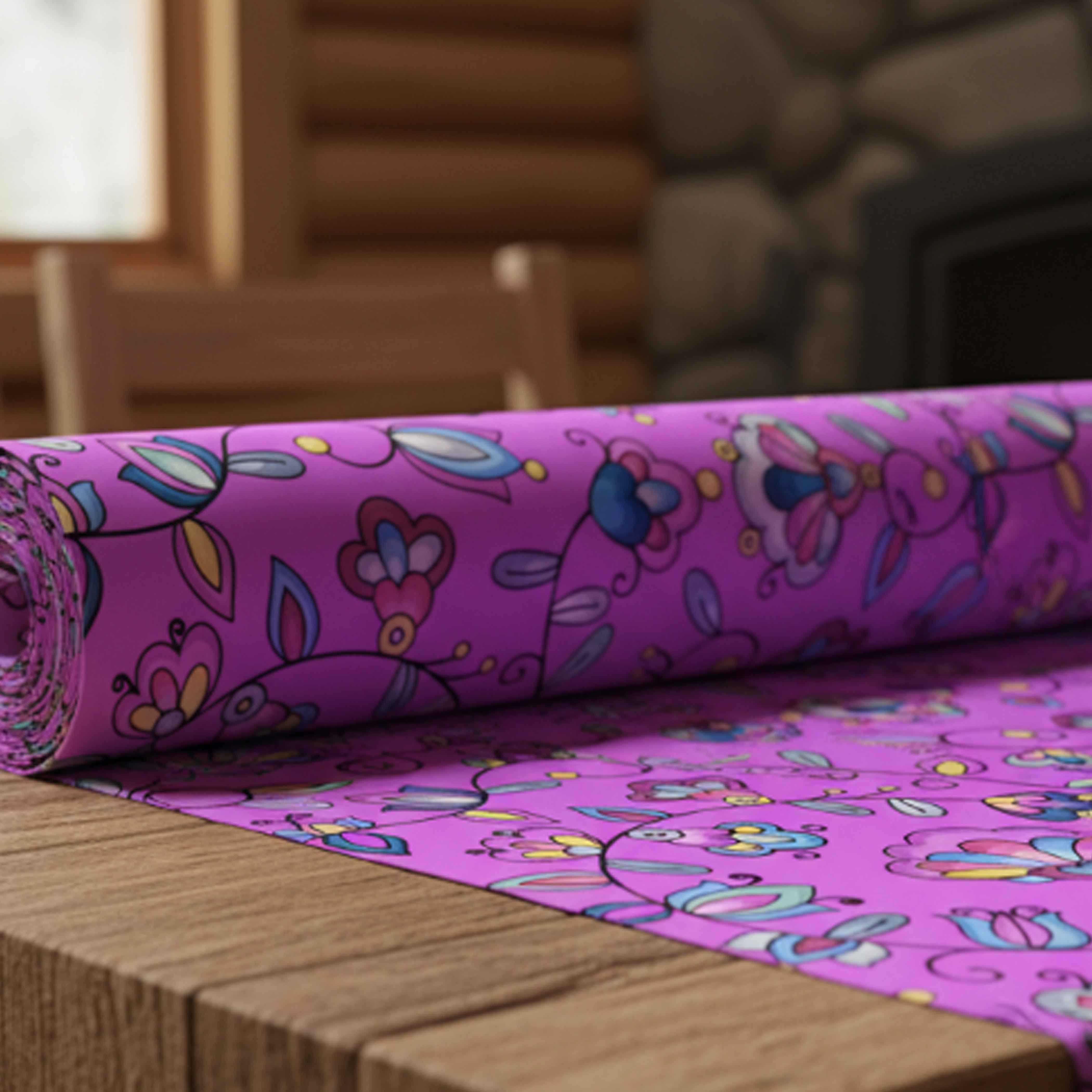 Autumn Bundle Blessing Purple Cotton Poplin