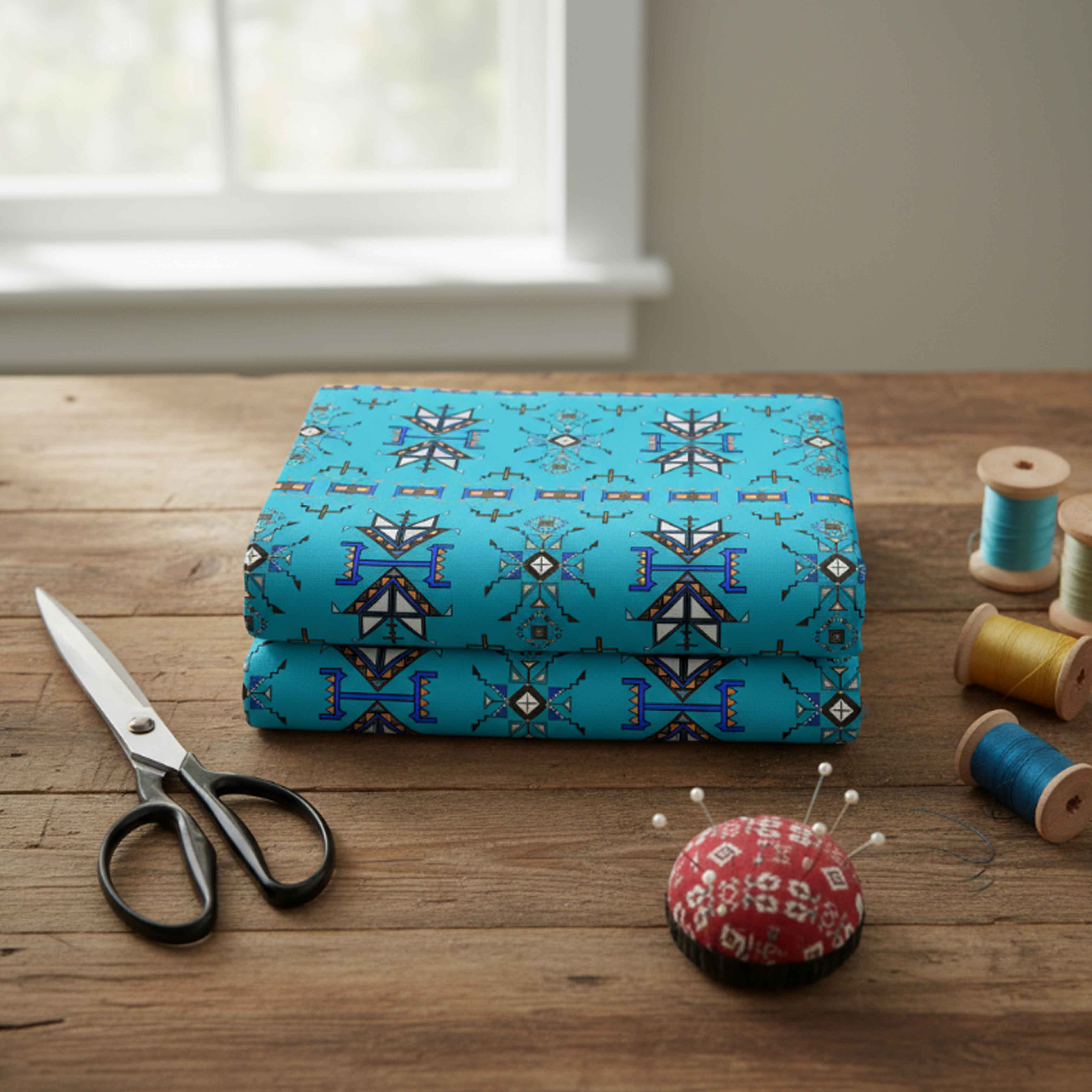 Eagle Strike Blue Cotton Poplin