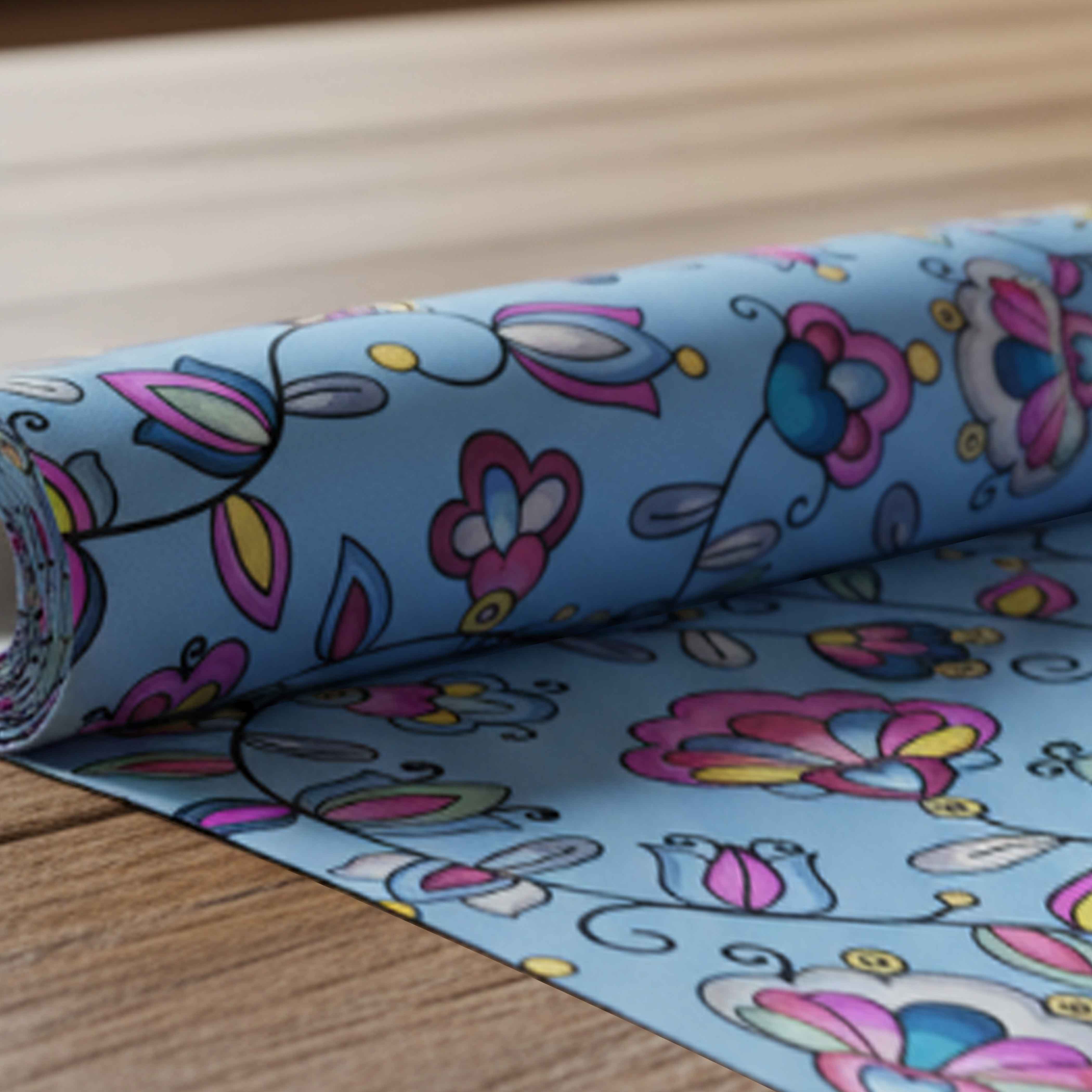 Autumn Bundle Blessing Blue Cotton Poplin