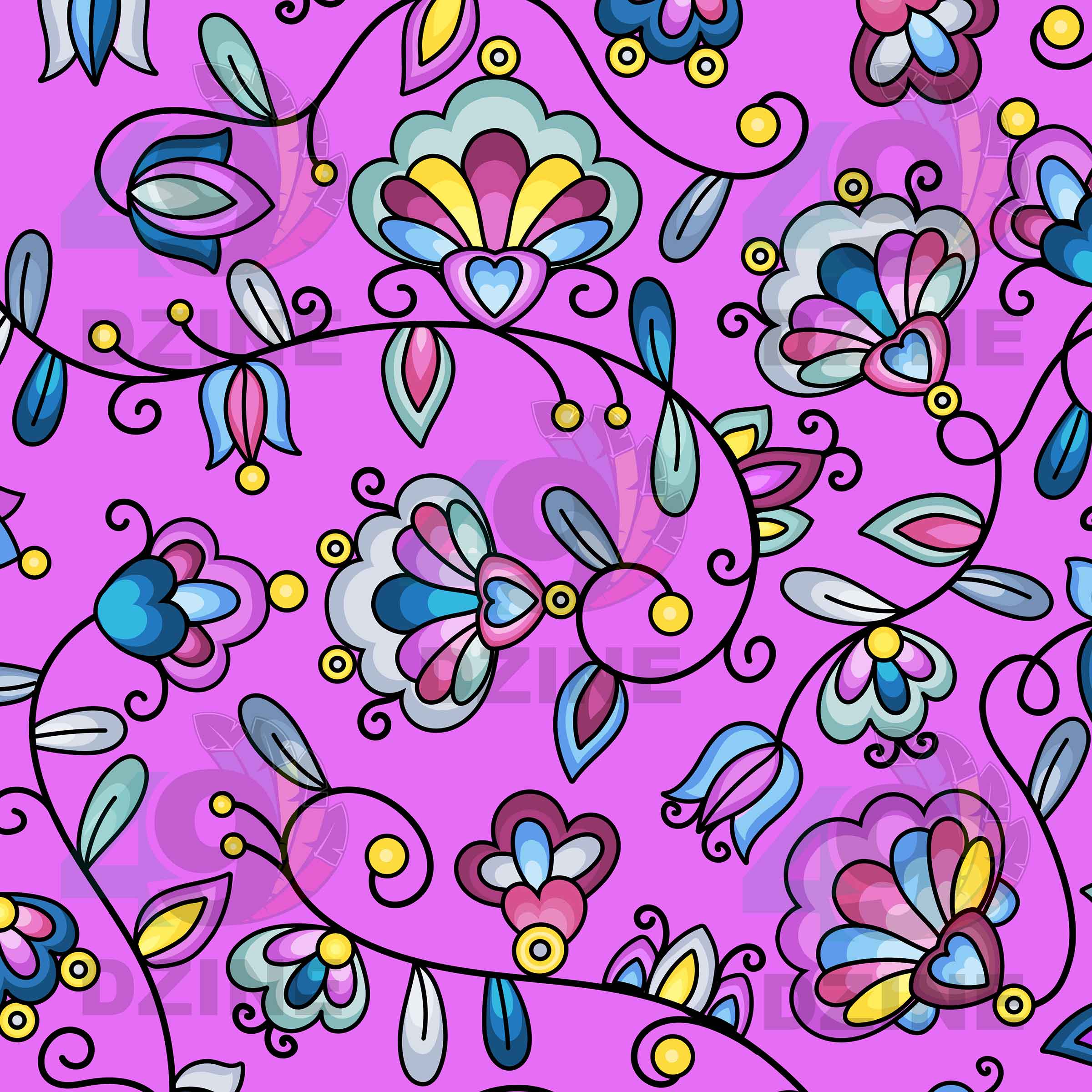 Autumn Bundle Blessing Purple Cotton Poplin