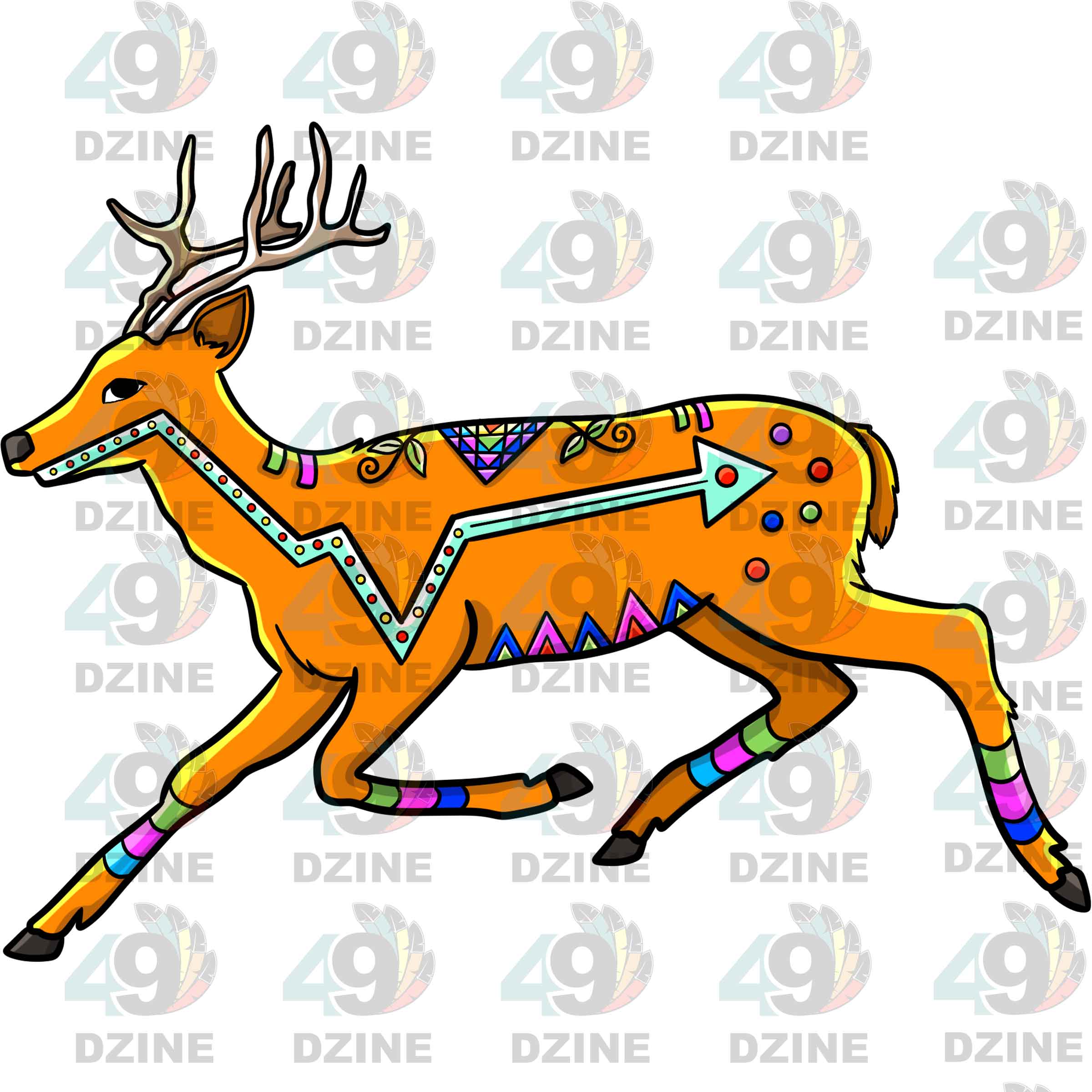 Deer 1 Colored Sticker