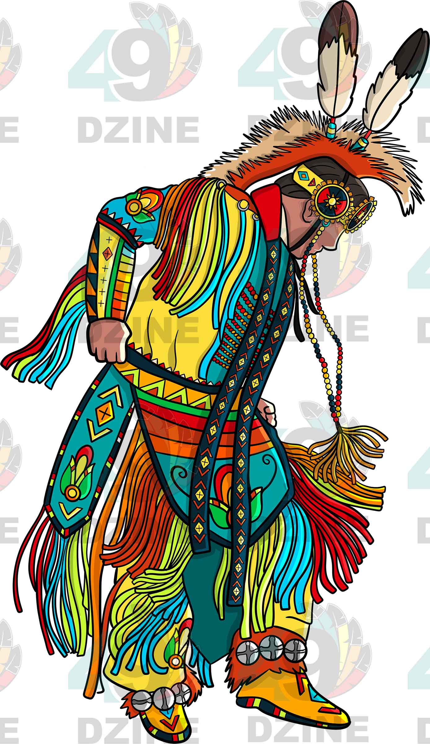 Grass Dancer Men 4 Transfer (Various Sizes)