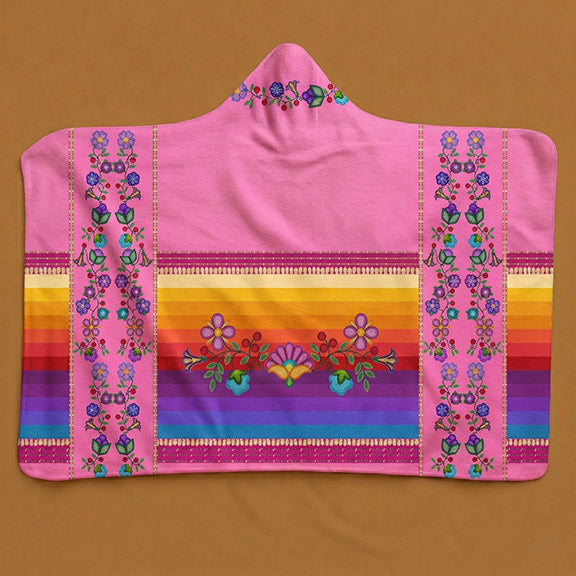 Beaded Offering Pink Hooded Blanket