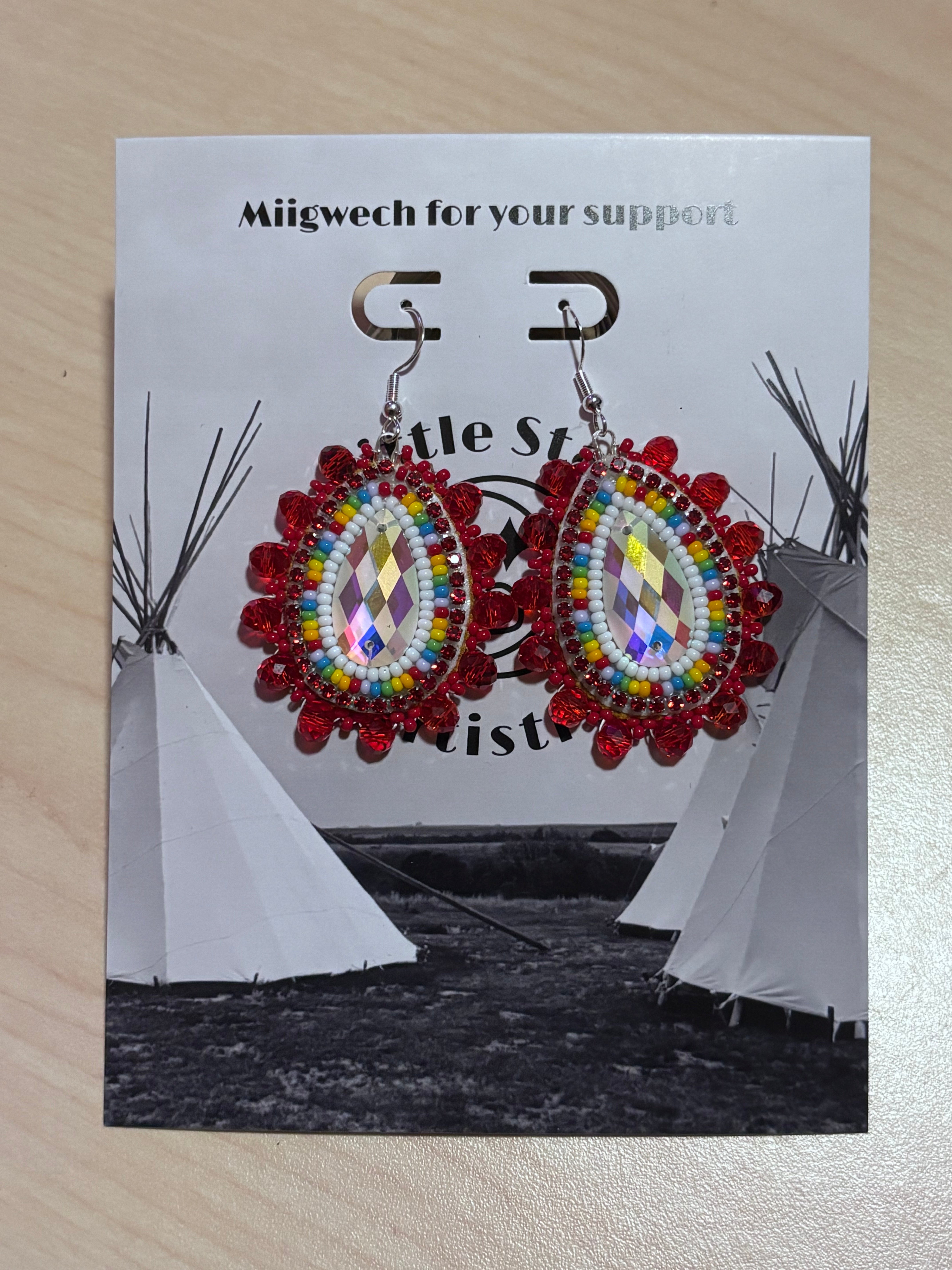 Dorienne Proulx Red Teardrop Earrings