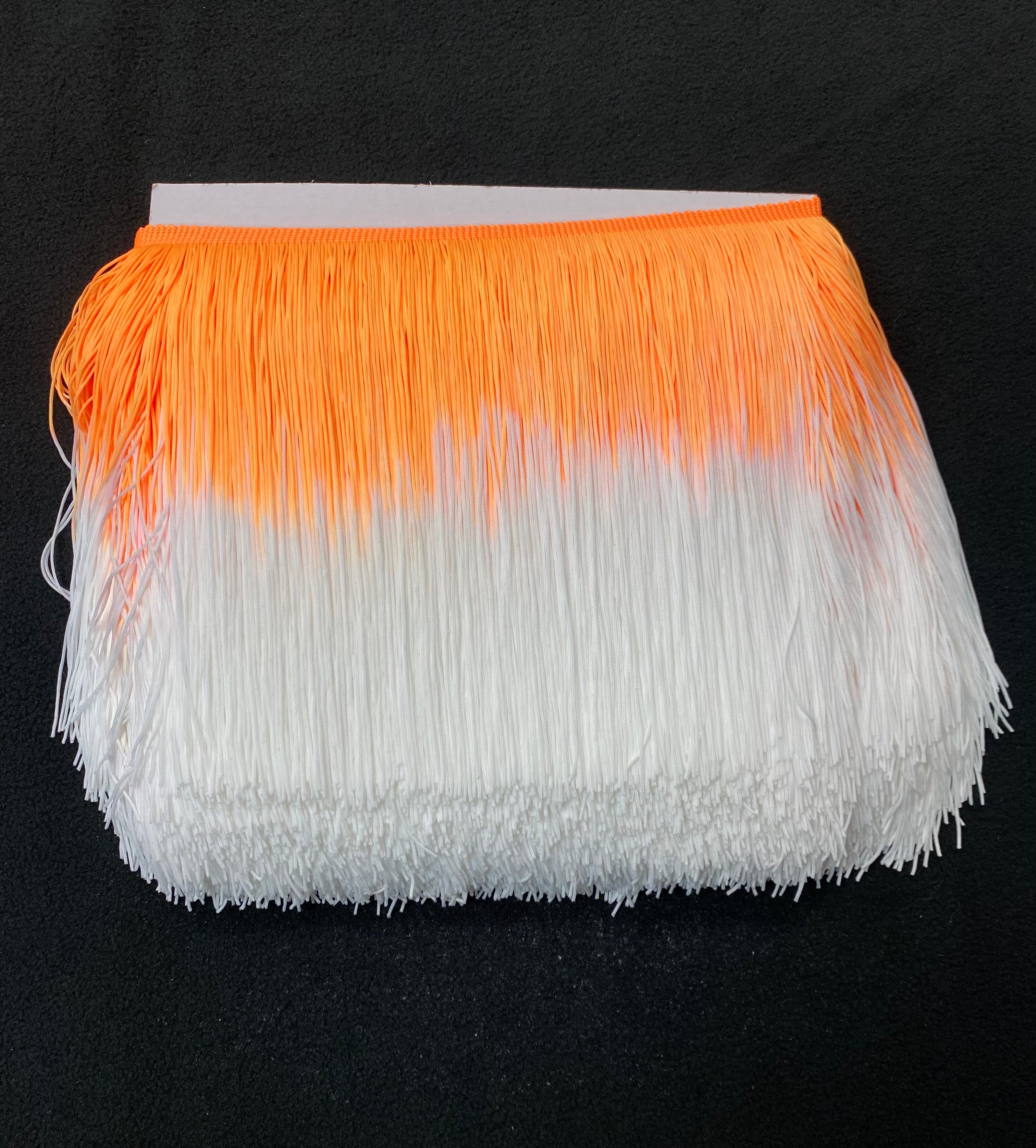 Peach White Fringe