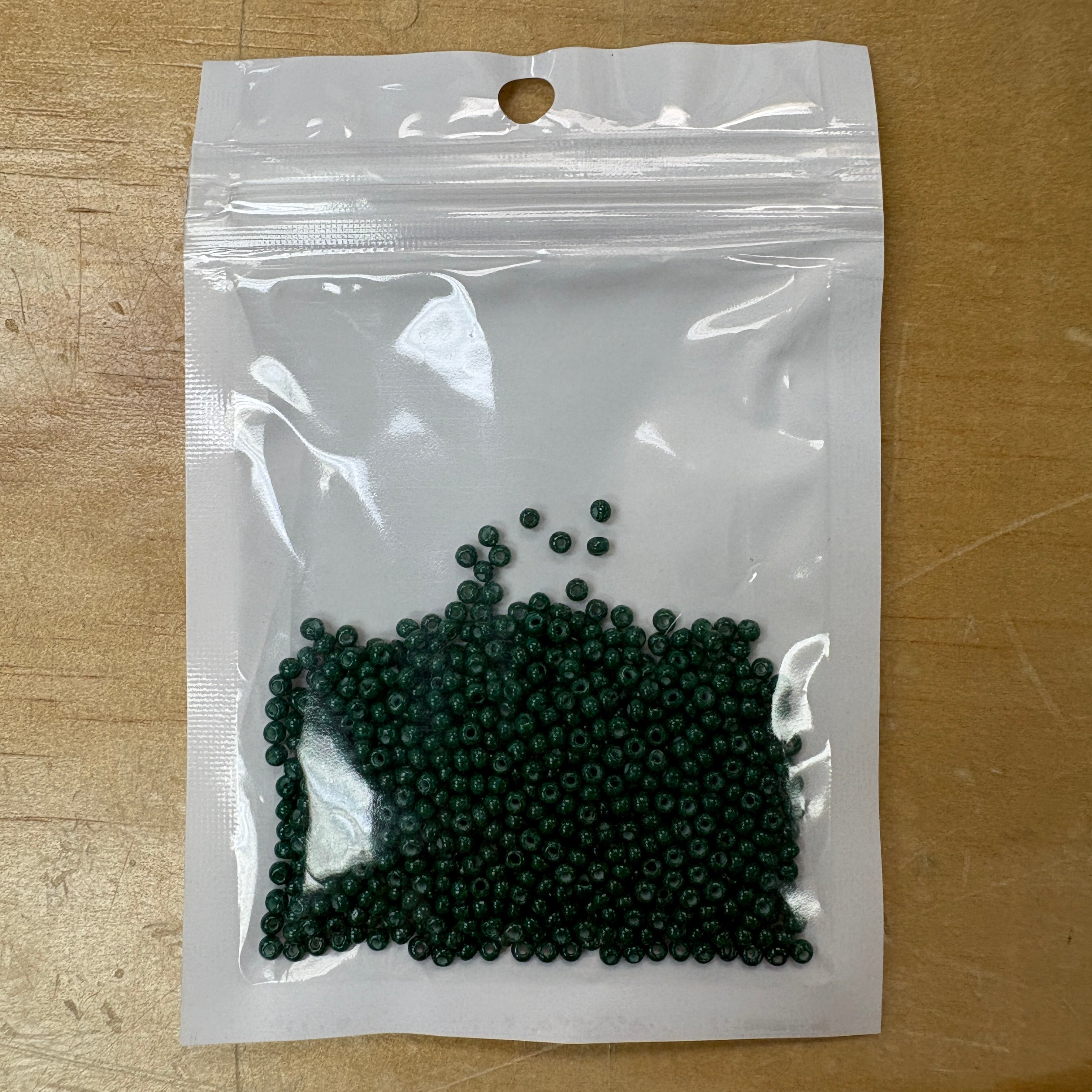 2mm Glass Seed Beads Size 12/0 - Olive