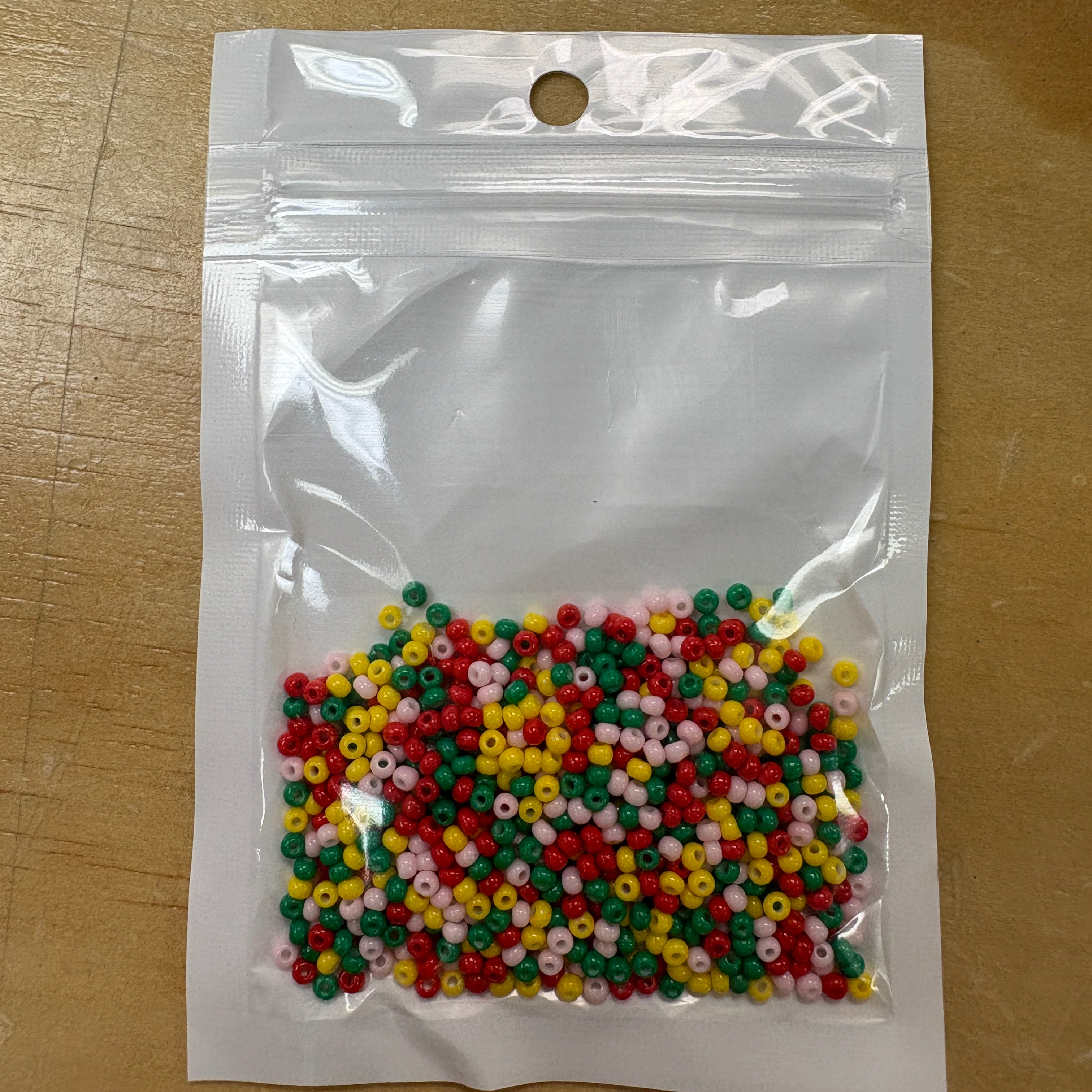 2mm Glass Seed Beads Size 12/0 - Rainbow