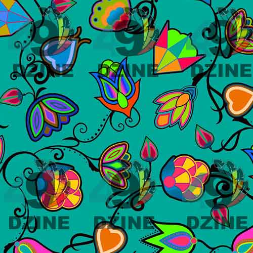 Indigenous Paisley Sky Cotton Poplin