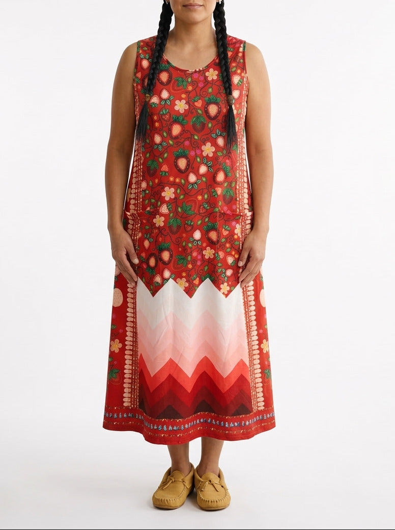 Sacred Strawberry Field Long Dress - Beary Soup