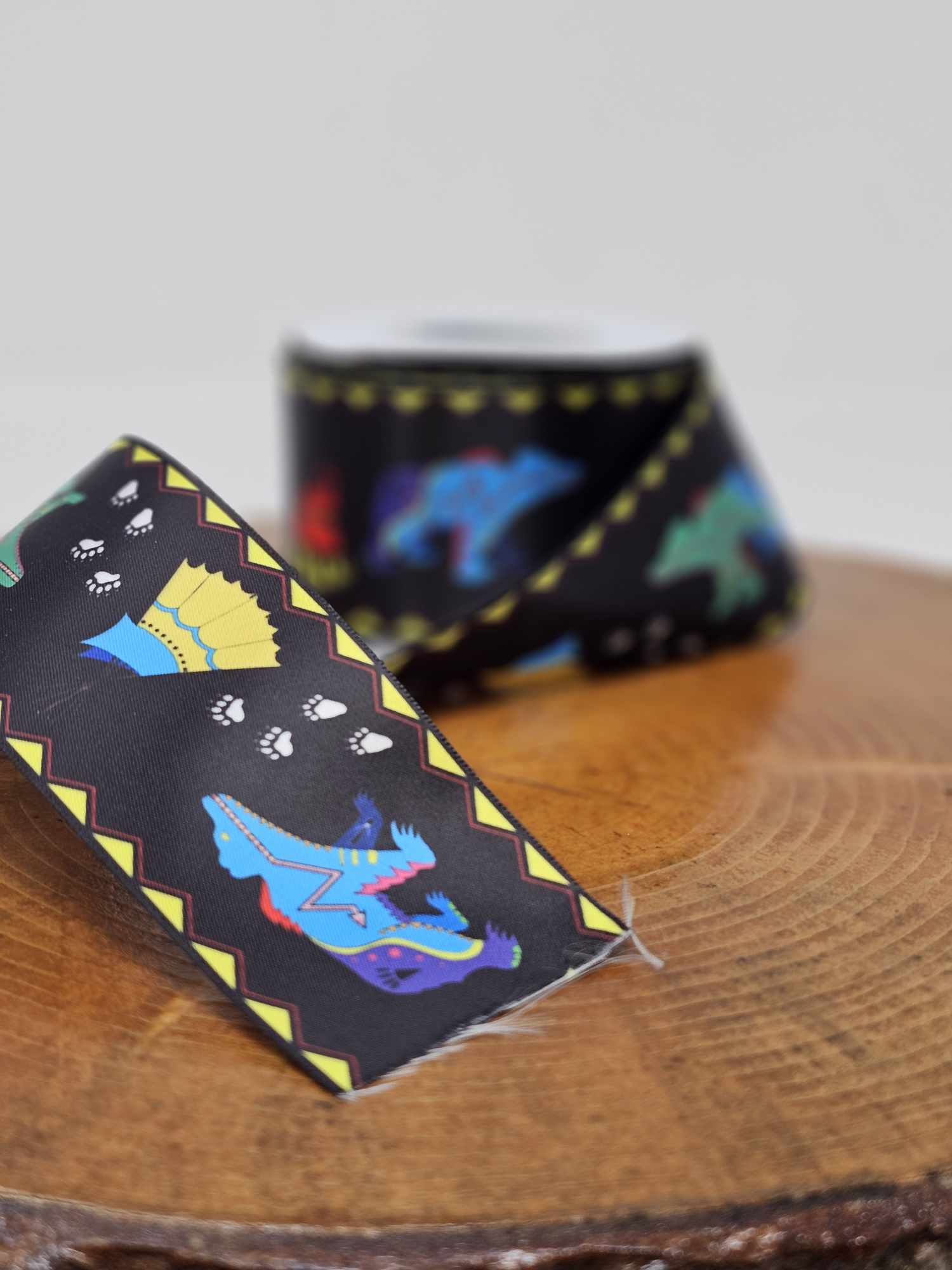 Ledger Bear Black Printed Ribbon