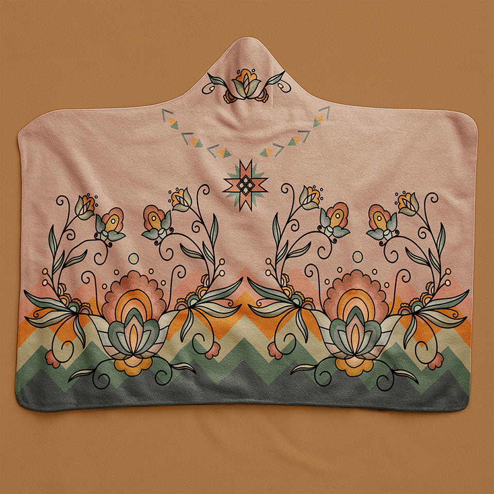 Falling Leaf Rising Bloom Hooded Blanket