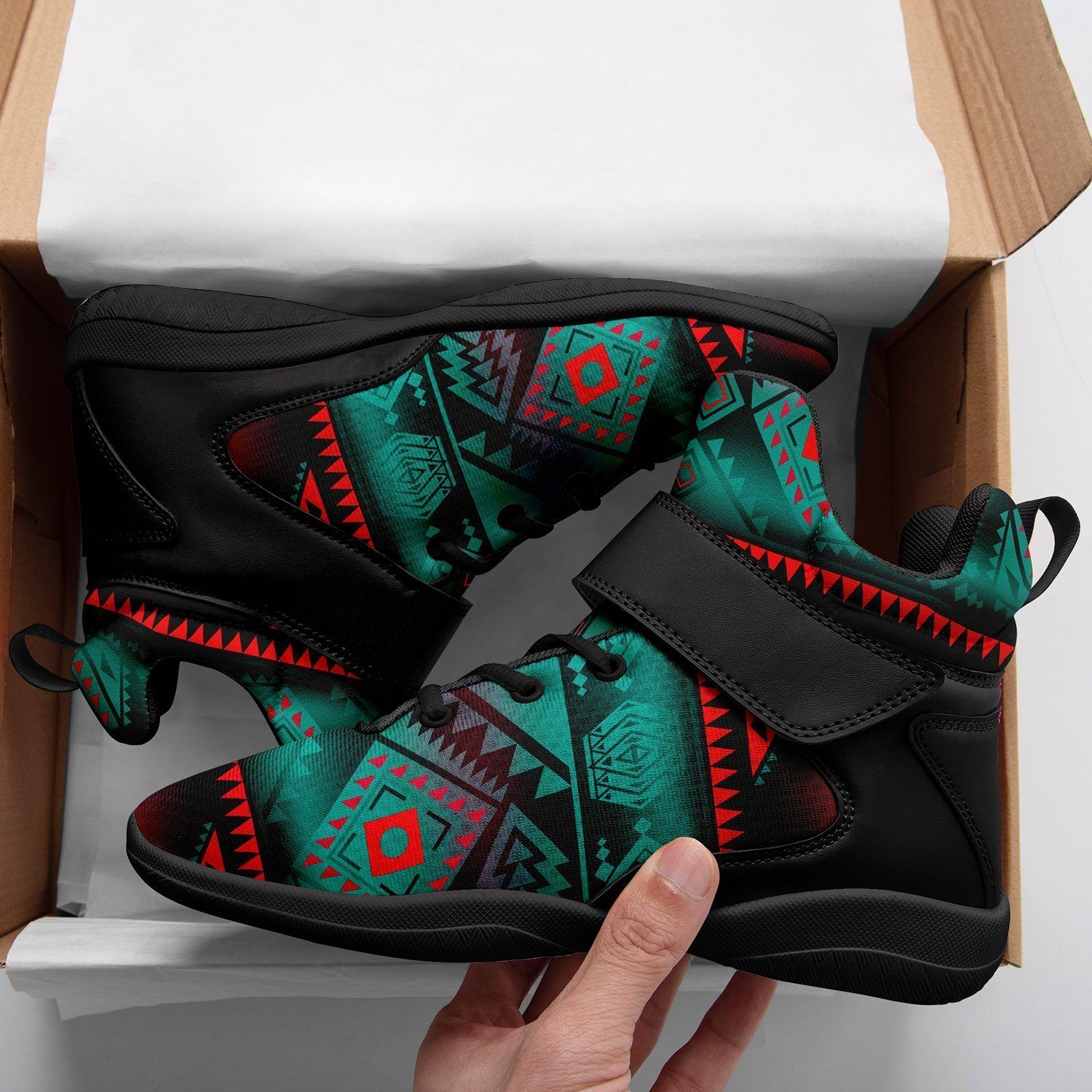 California Coast Summer Gather Ipottaa Basketball / Sport High Top Shoes - Black Sole 49 Dzine
