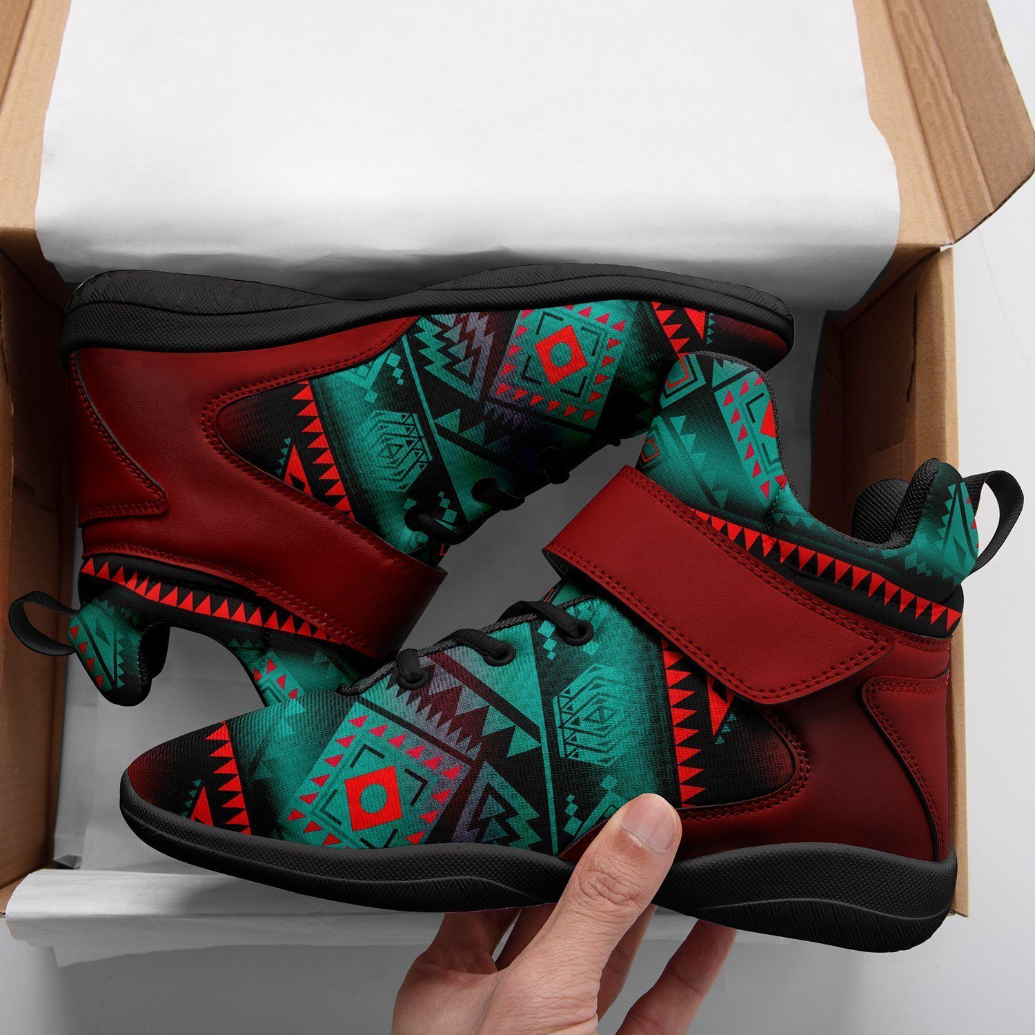 California Coast Summer Gather Ipottaa Basketball / Sport High Top Shoes - Black Sole 49 Dzine