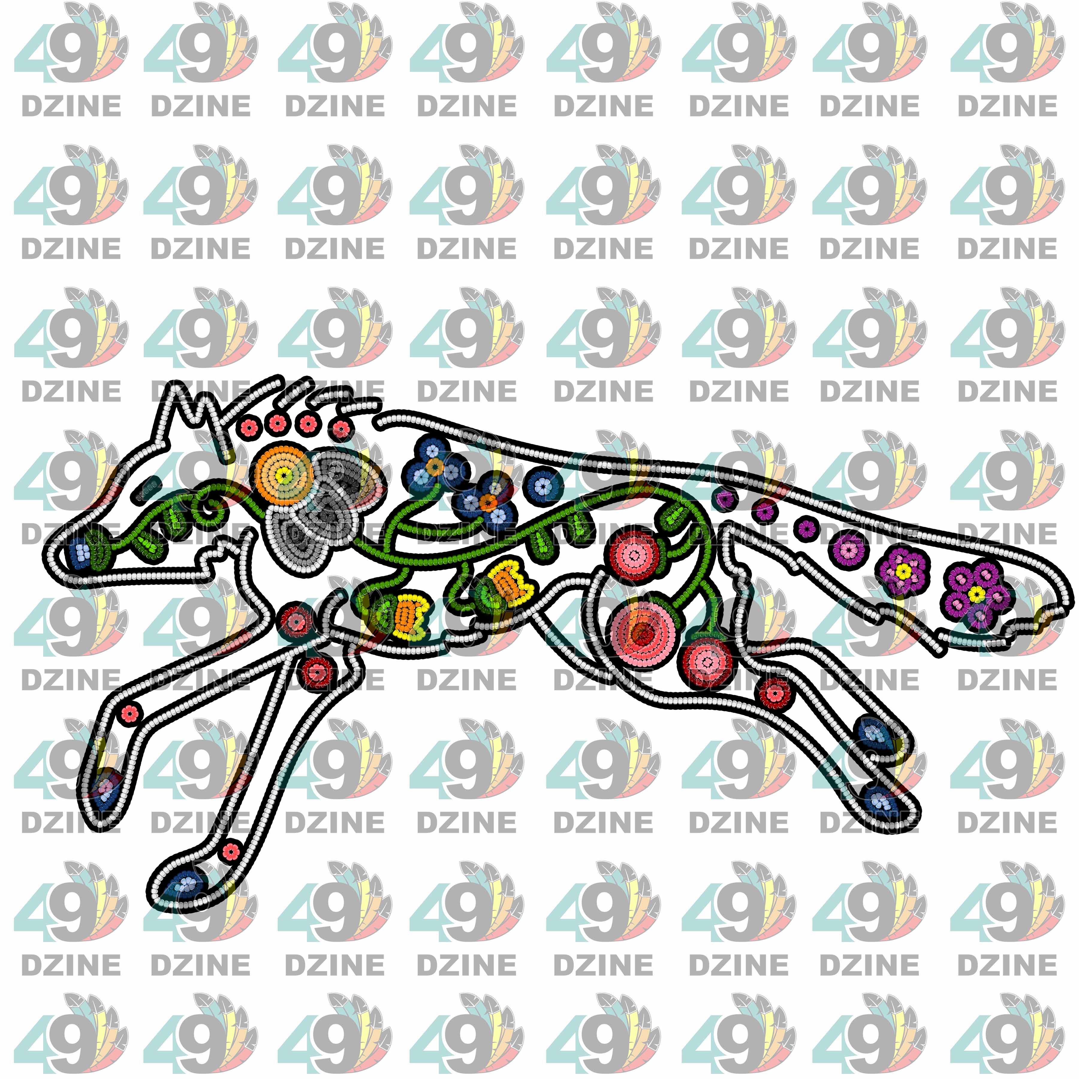 12-inch Floral Ledger Transfer