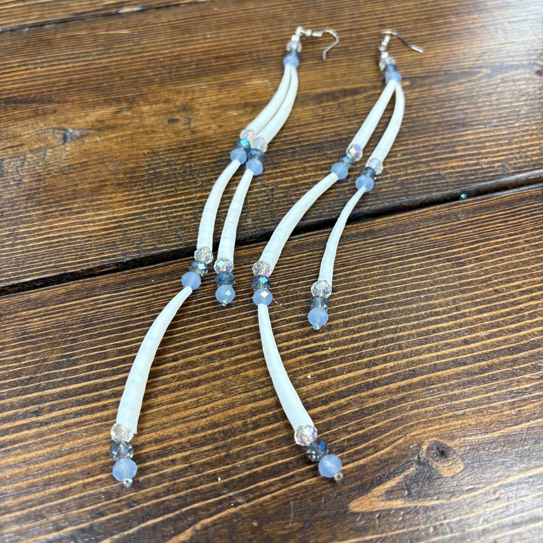 June Earring Kit of the Month - Long Dentalium Earrings