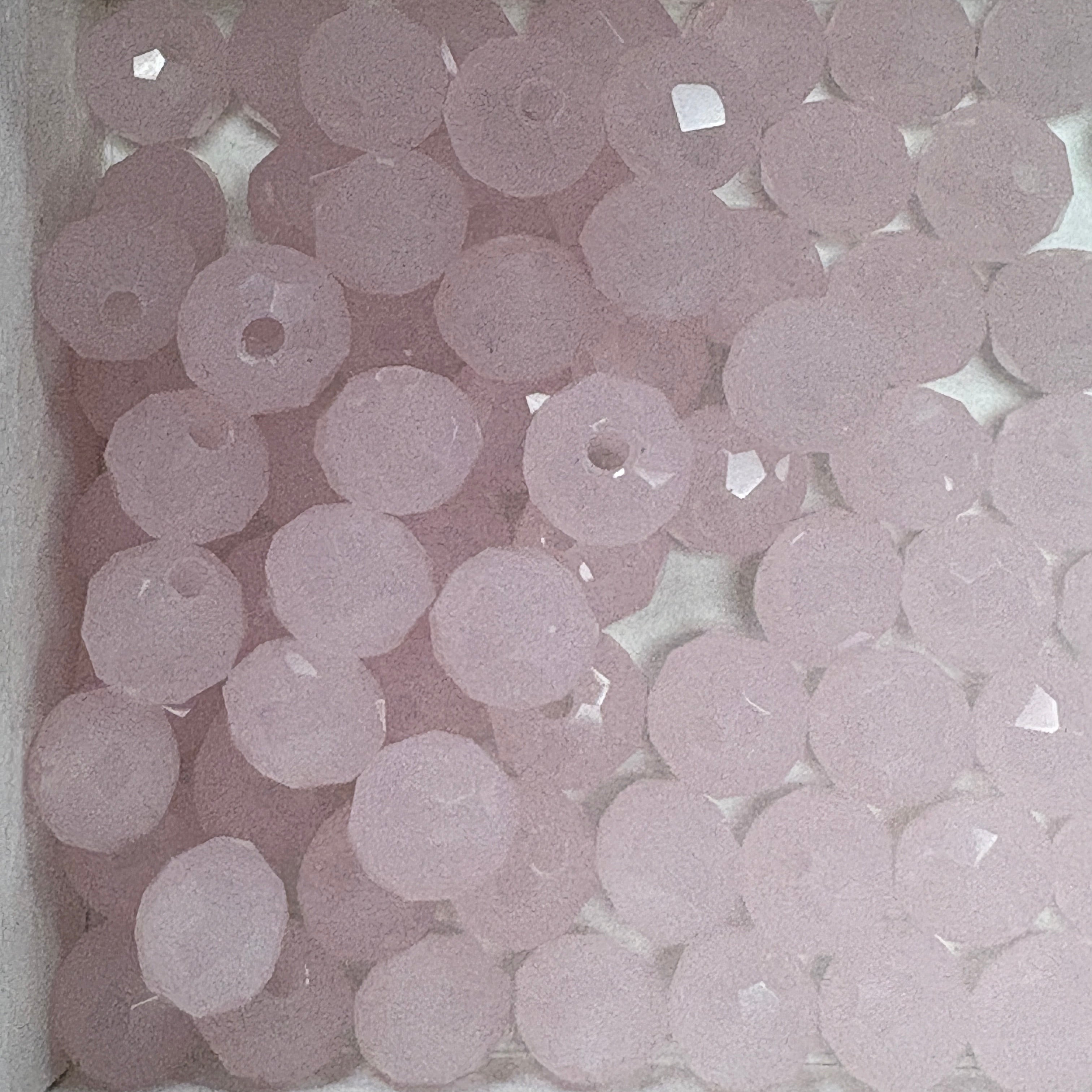 6mm Rondelle Glass Bead - Rose