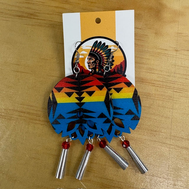 Geometric Blue Earrings