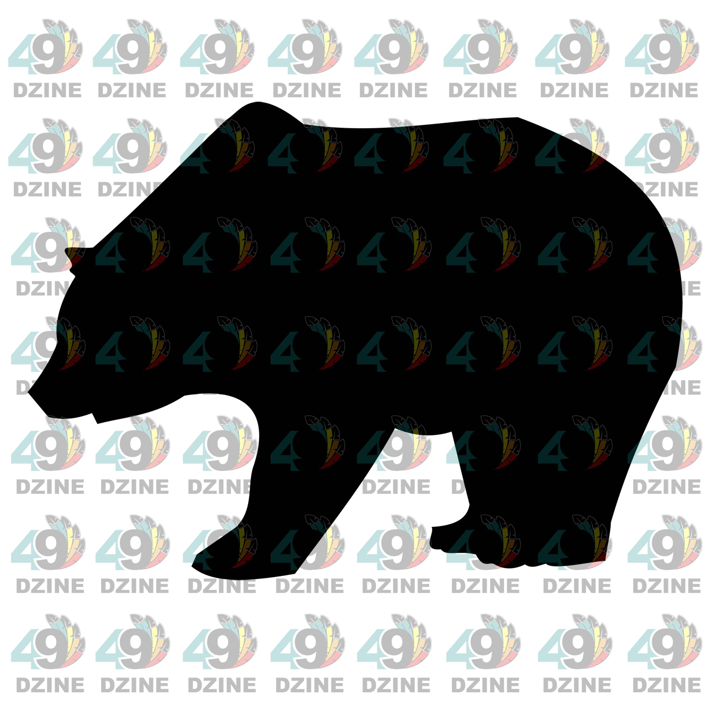 8-inch Black Bear Transfer