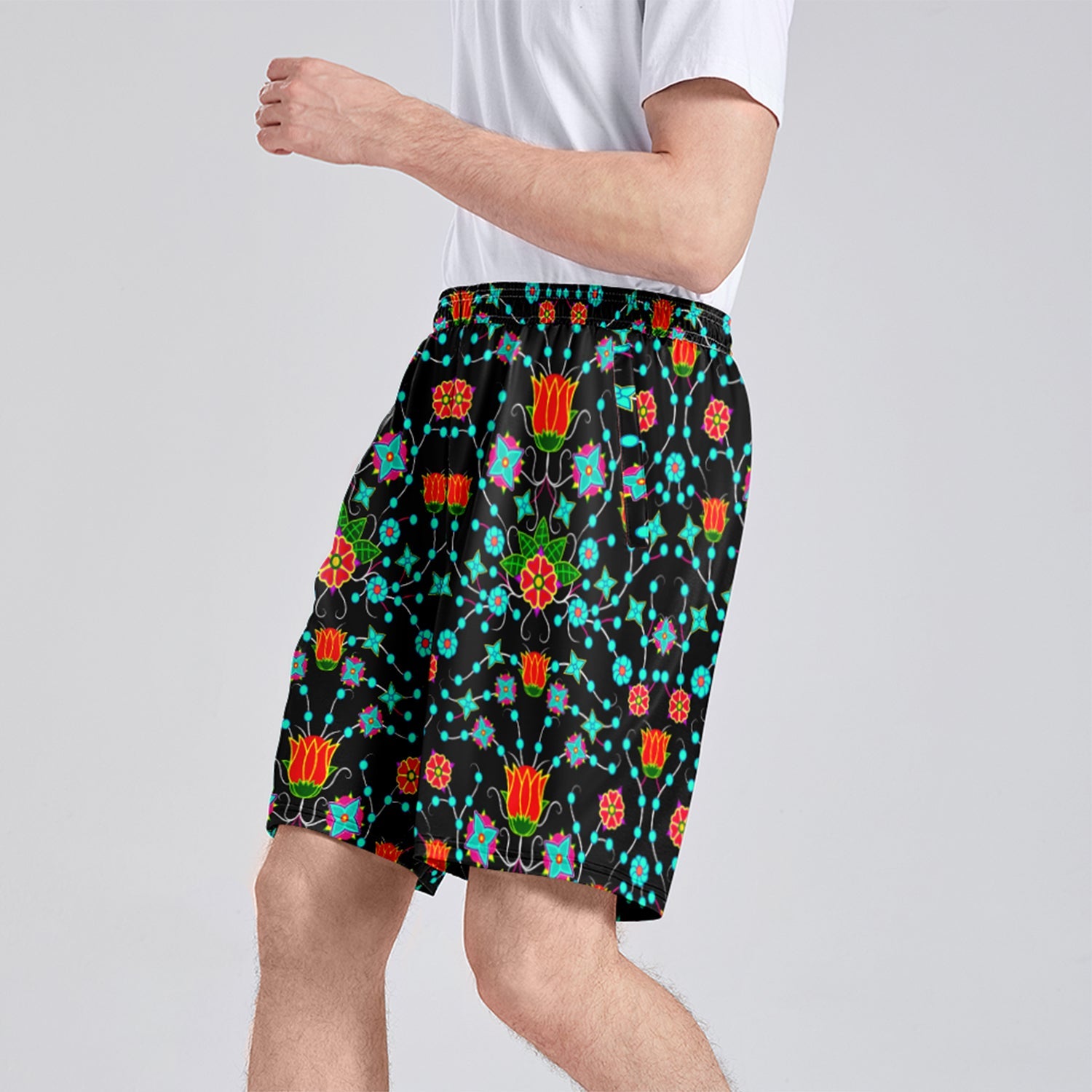 Floral Damask Upgrade Athletic Shorts with Pockets