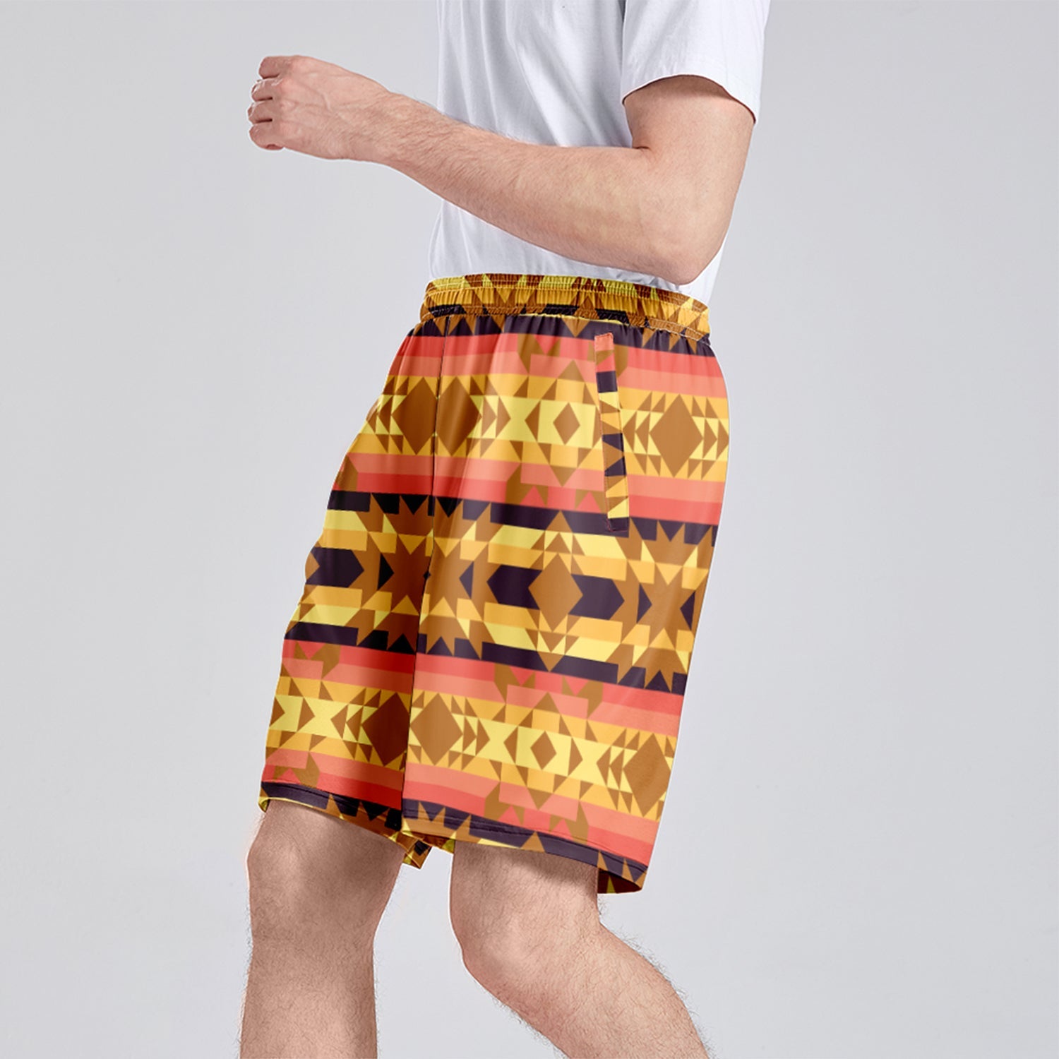 Infinite Sunset Athletic Shorts with Pockets