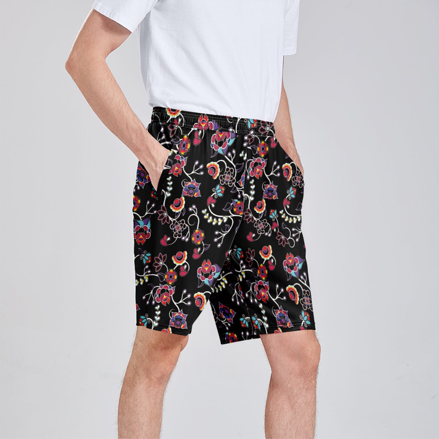 Floral Danseur Athletic Shorts with Pockets