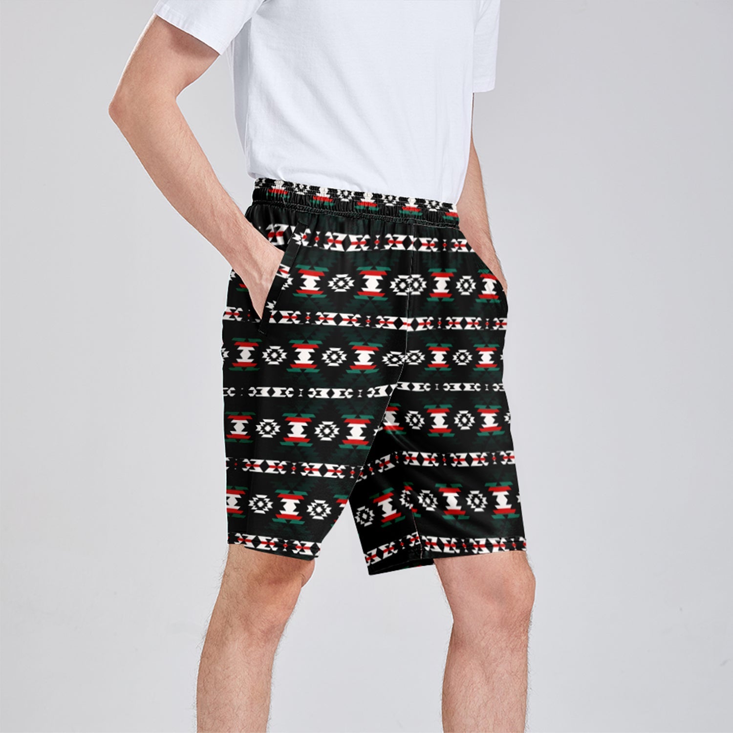 Cree Confederacy War Party Athletic Shorts with Pockets