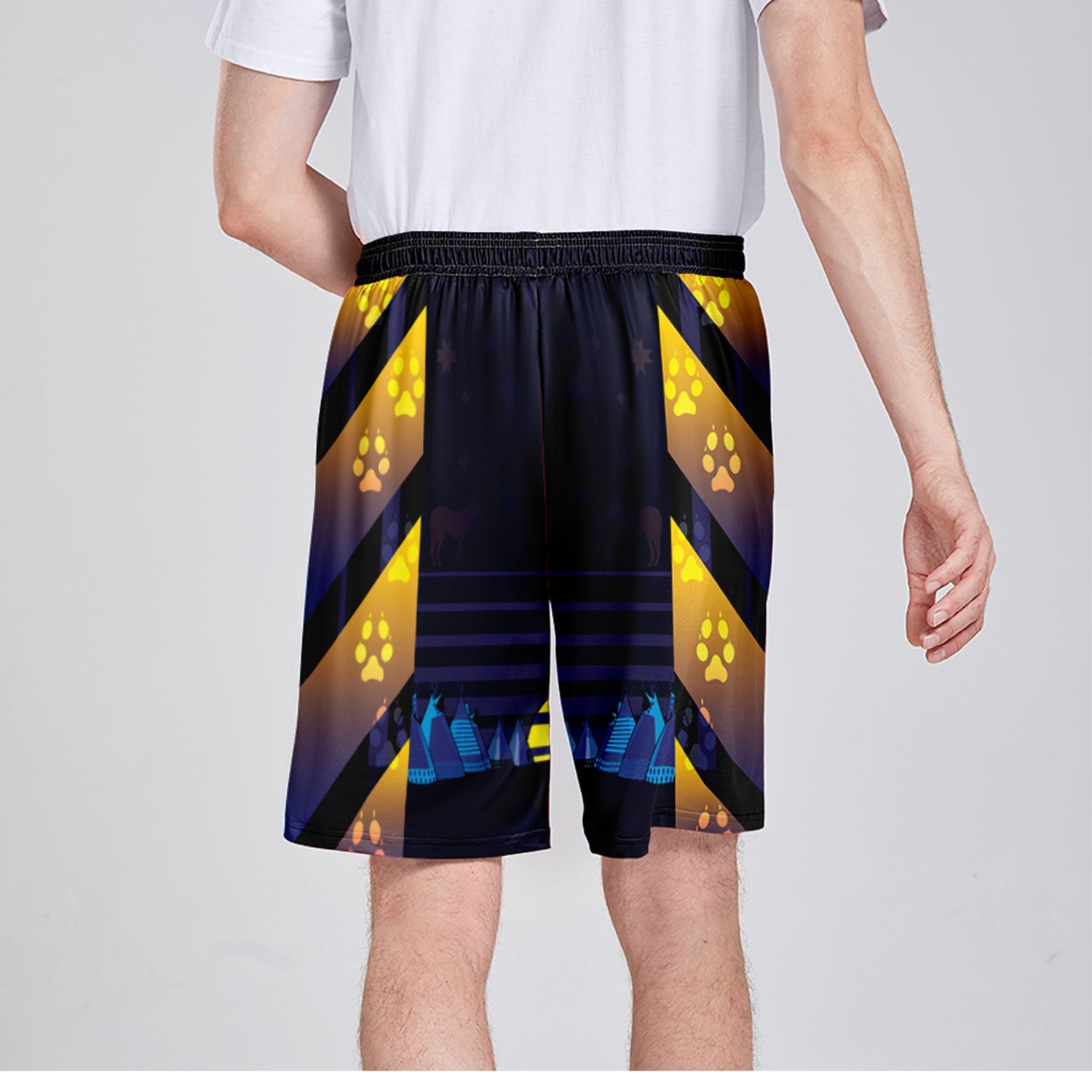 Wolf Star Athletic Shorts with Pockets