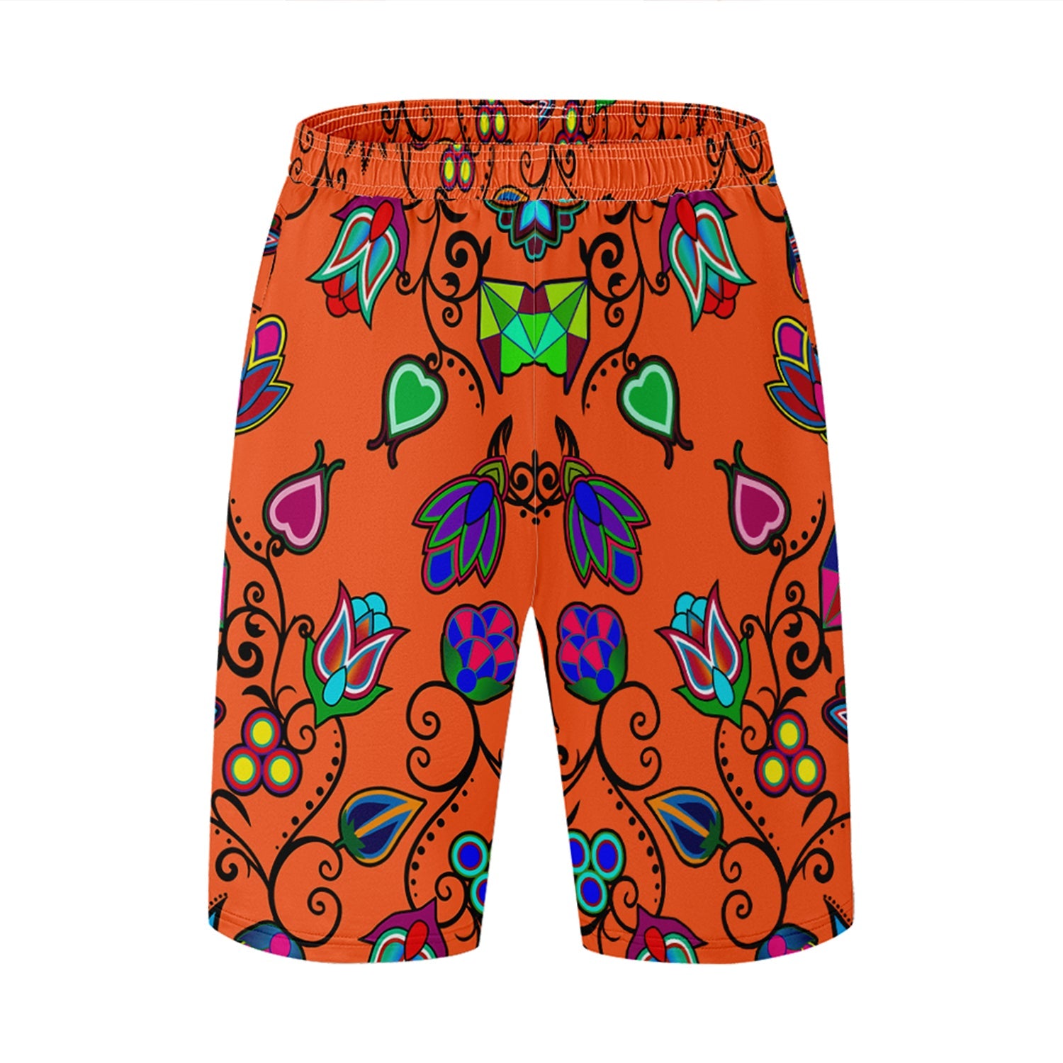 Indigenous Paisley Sierra Athletic Shorts with Pockets