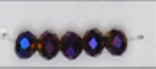 6mm Rondelle Glass Bead - Crystal Cove