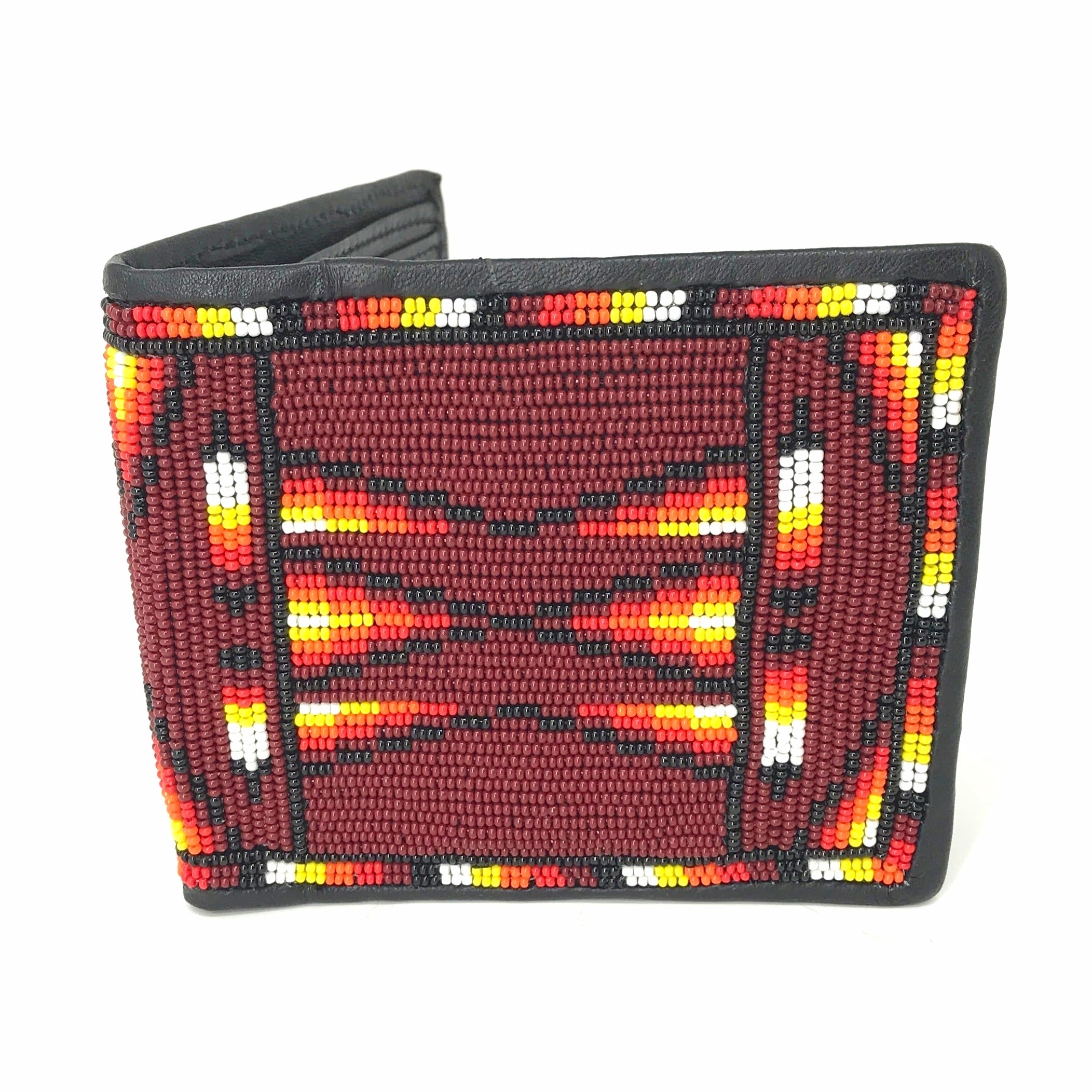 Beaded Wallet - Red and Fire Colours