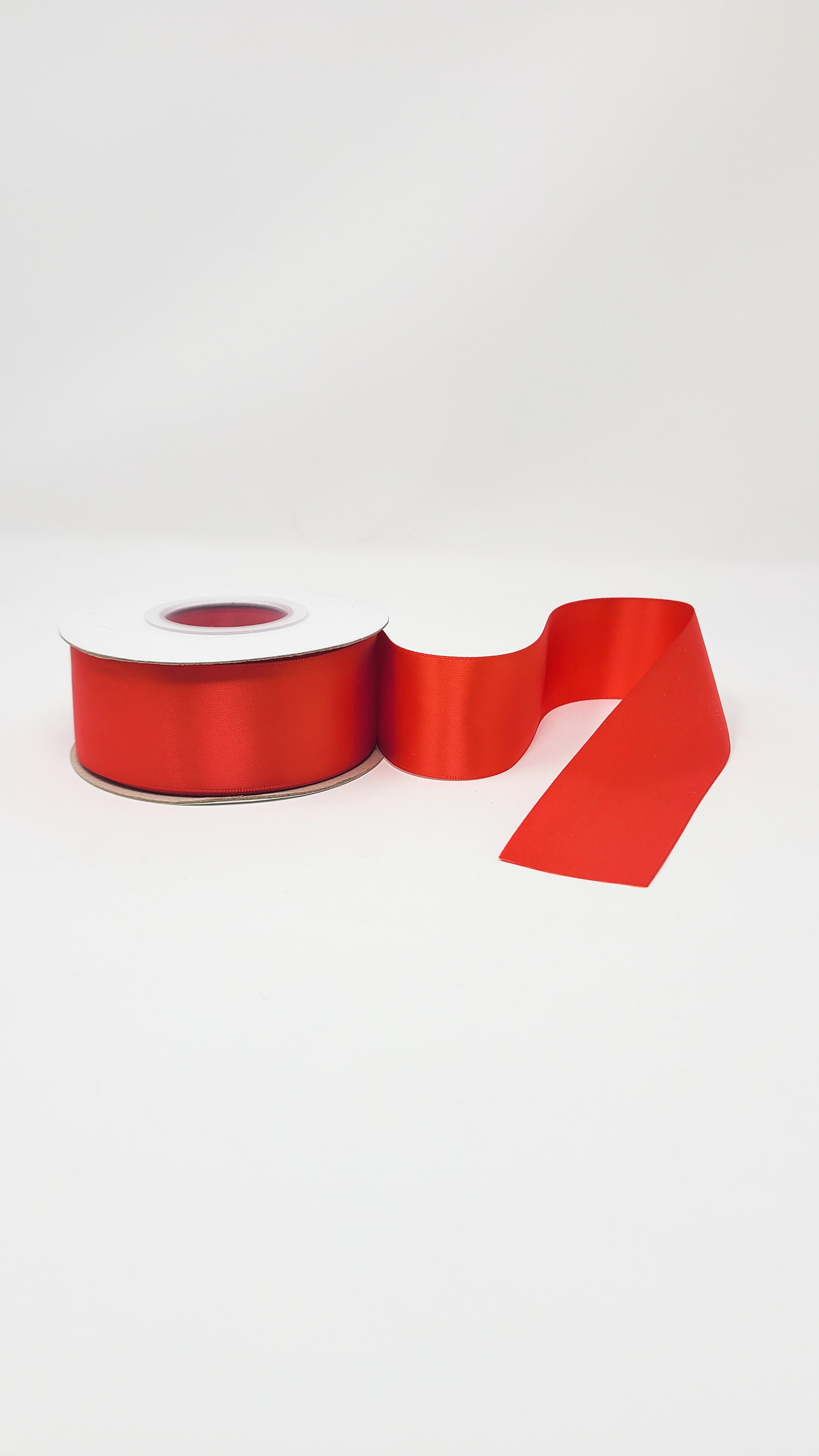 Poppy Red 1.5 Inch Double Face Satin Ribbon 100 Yard Roll