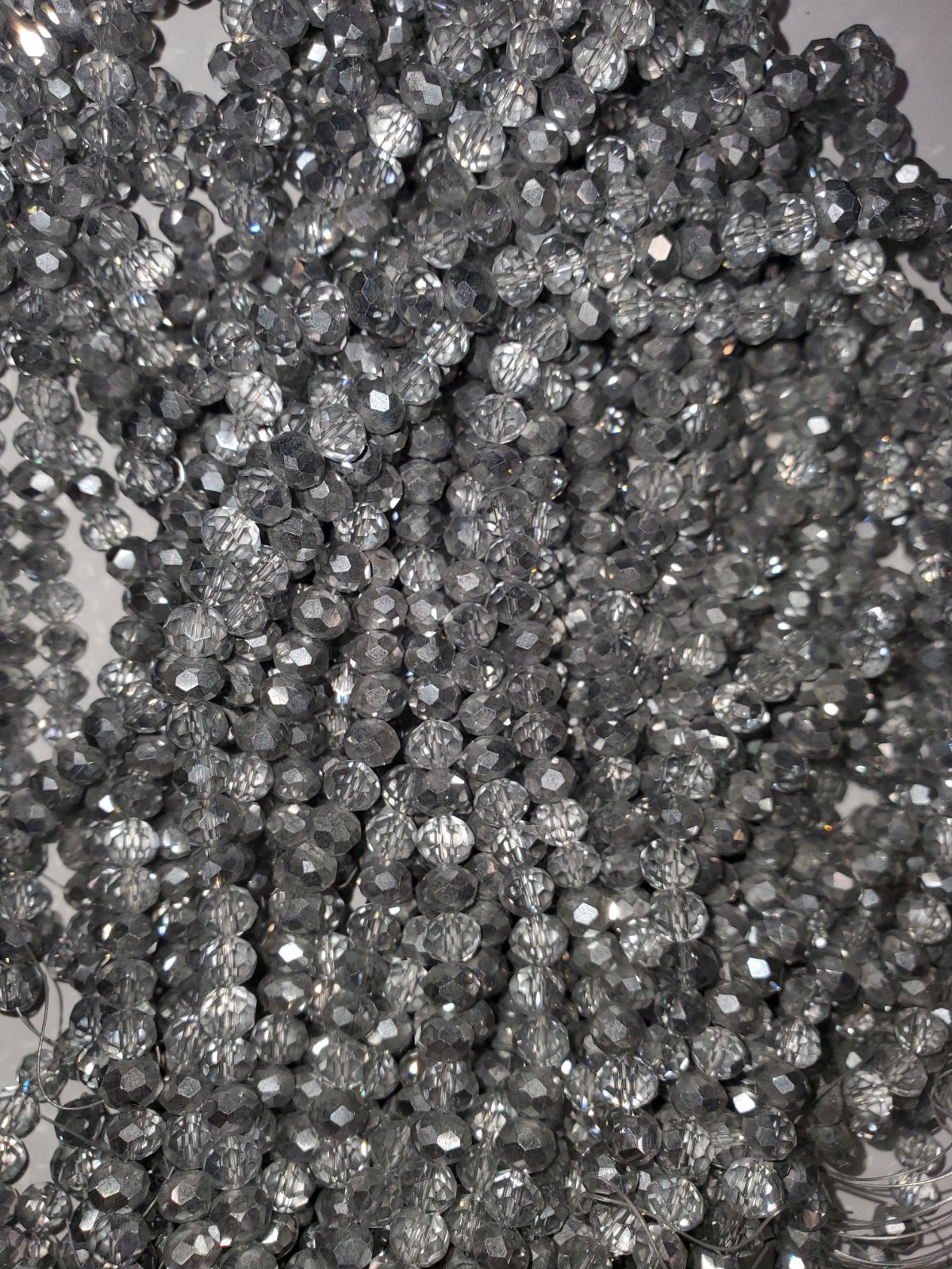 6mm Rondelle Glass Bead - Crystal Jewel