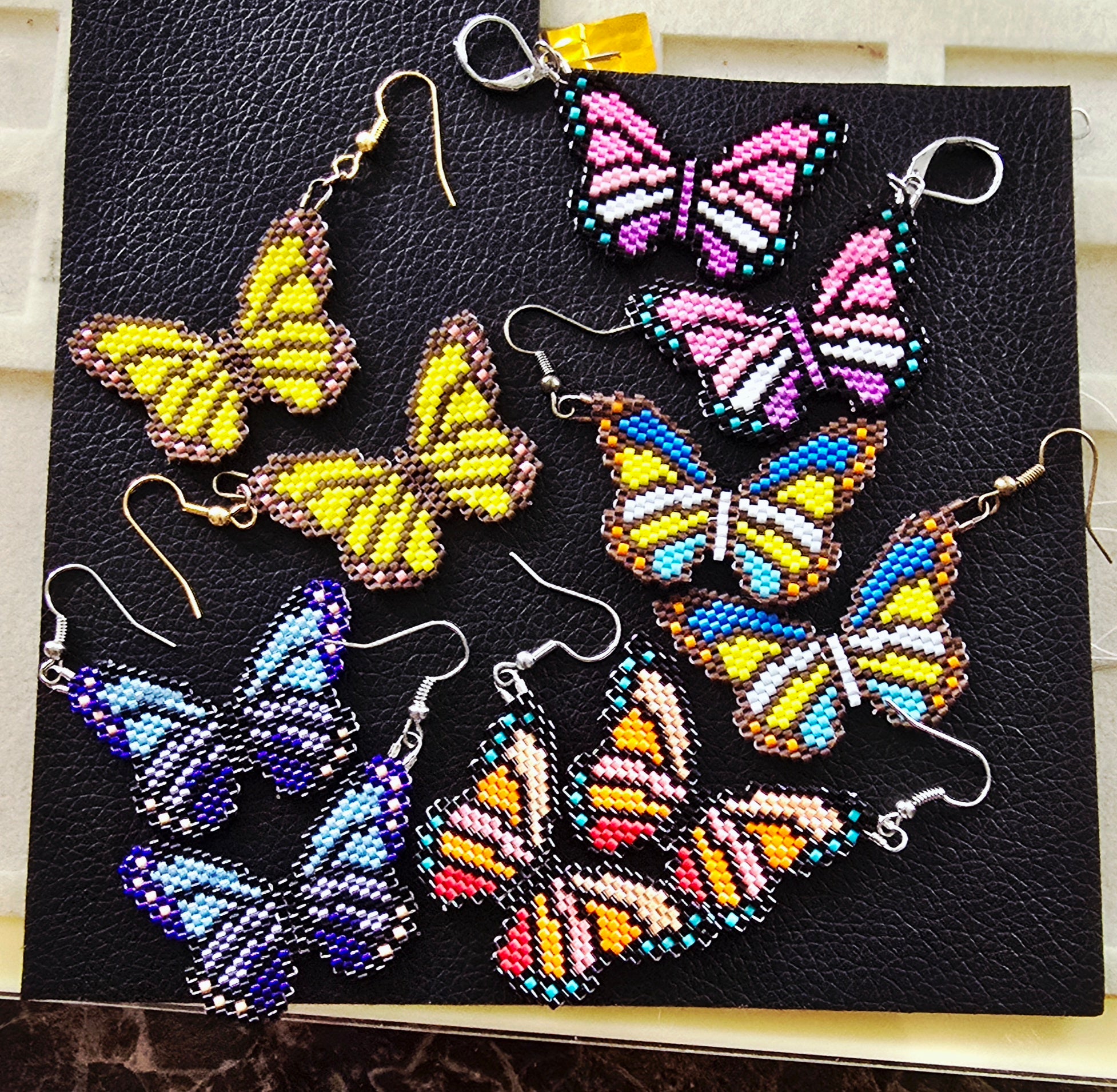 Madeline Desjarlais Multi Color Butterfly Earrings