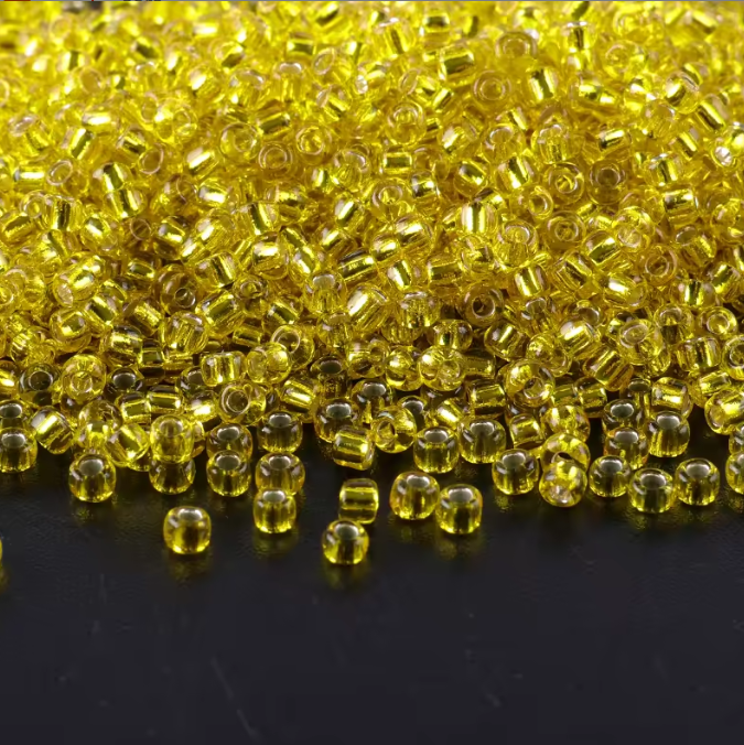 Seed Beads Size 11/0 - Sheer Sunshine