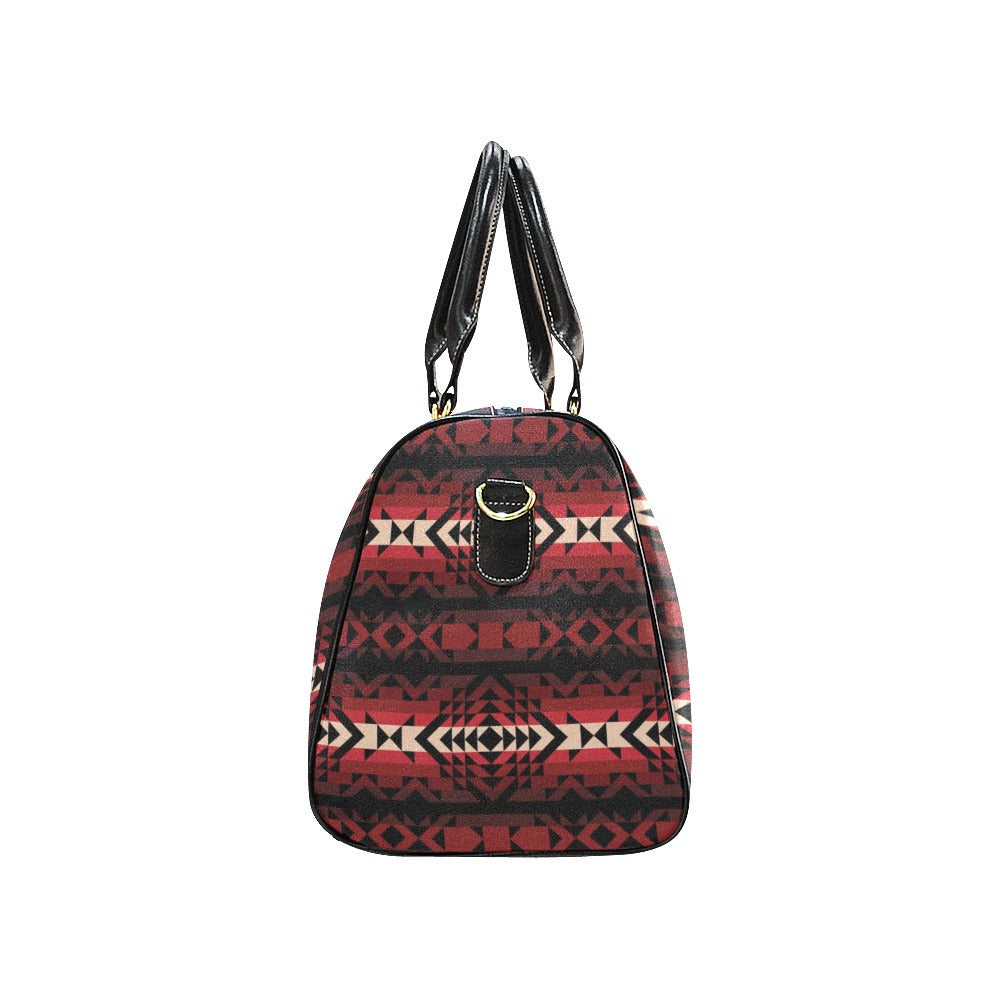 Black Rose New Waterproof Travel Bag/Large (Model 1639)
