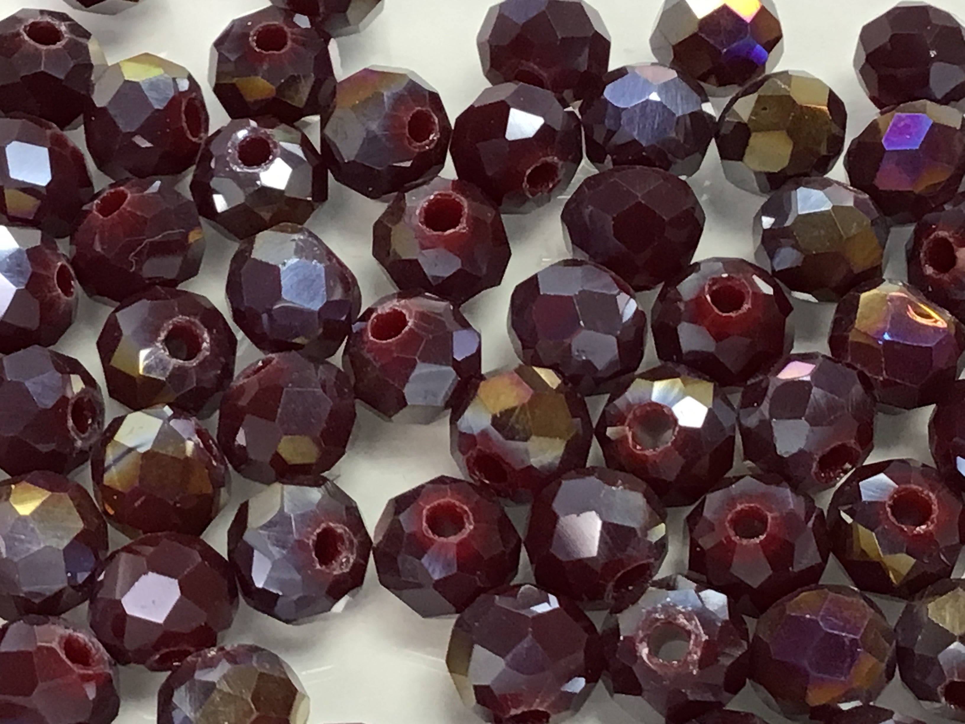 6mm Rondelle Glass Bead - Crystal Citrus