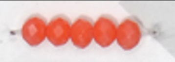 6mm Rondelle Glass Bead - Peach Peral