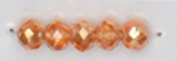 6mm Rondelle Glass Bead - Crystal Orange