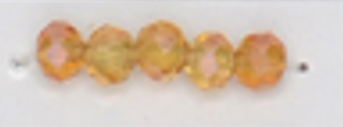6mm Rondelle Glass Bead - Crystal Mum