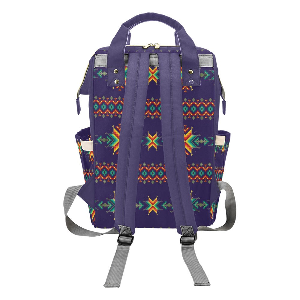 Dreams of Ancestors Indigo Multi-Function Diaper Backpack
